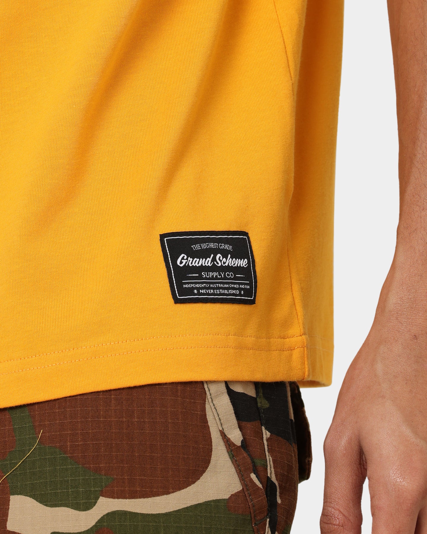 Grand Scheme Pocket T-Shirt Yellow - Image 7