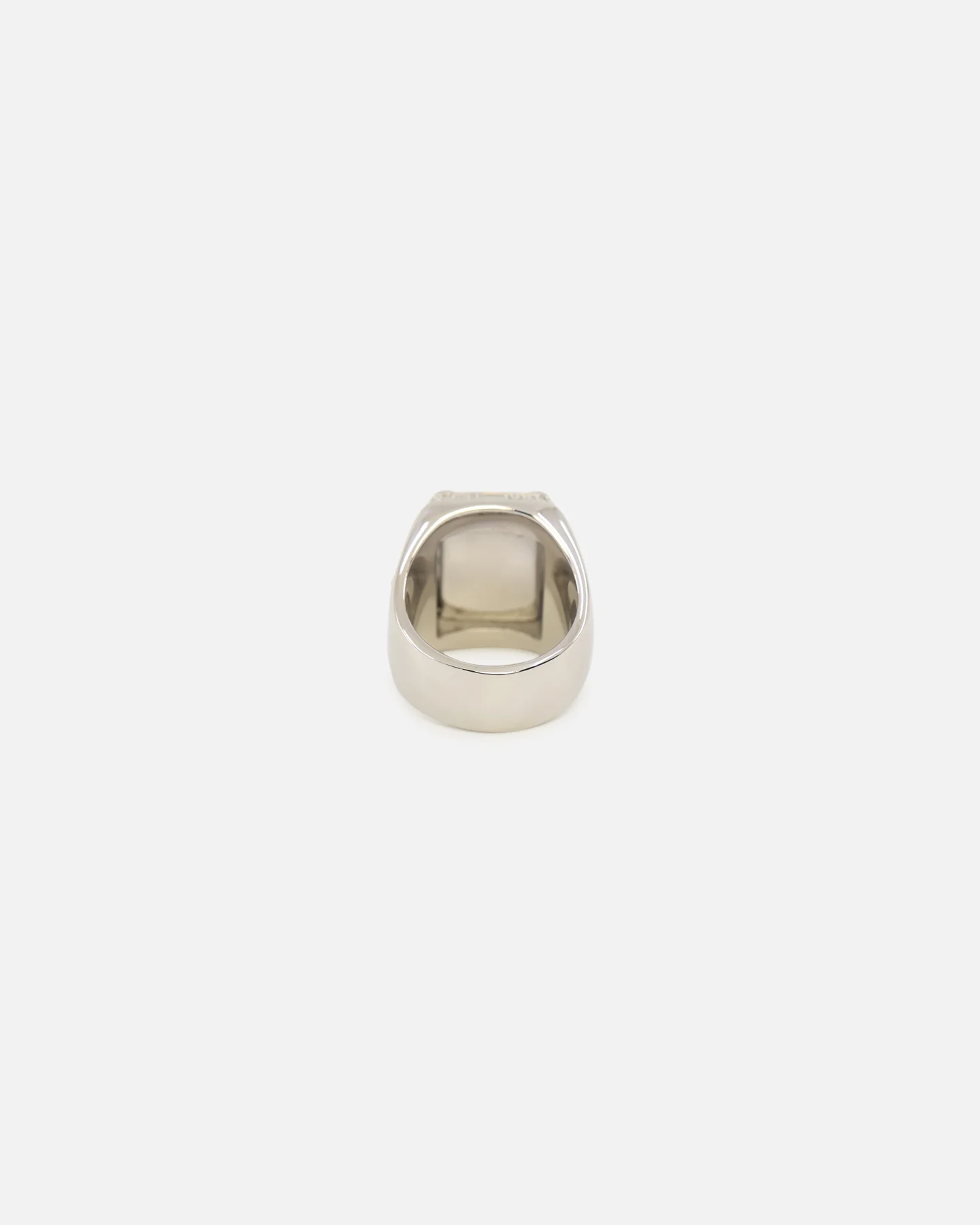 Guess Mainline 14mm Lion Pave Signet Ring Silver - Image 7