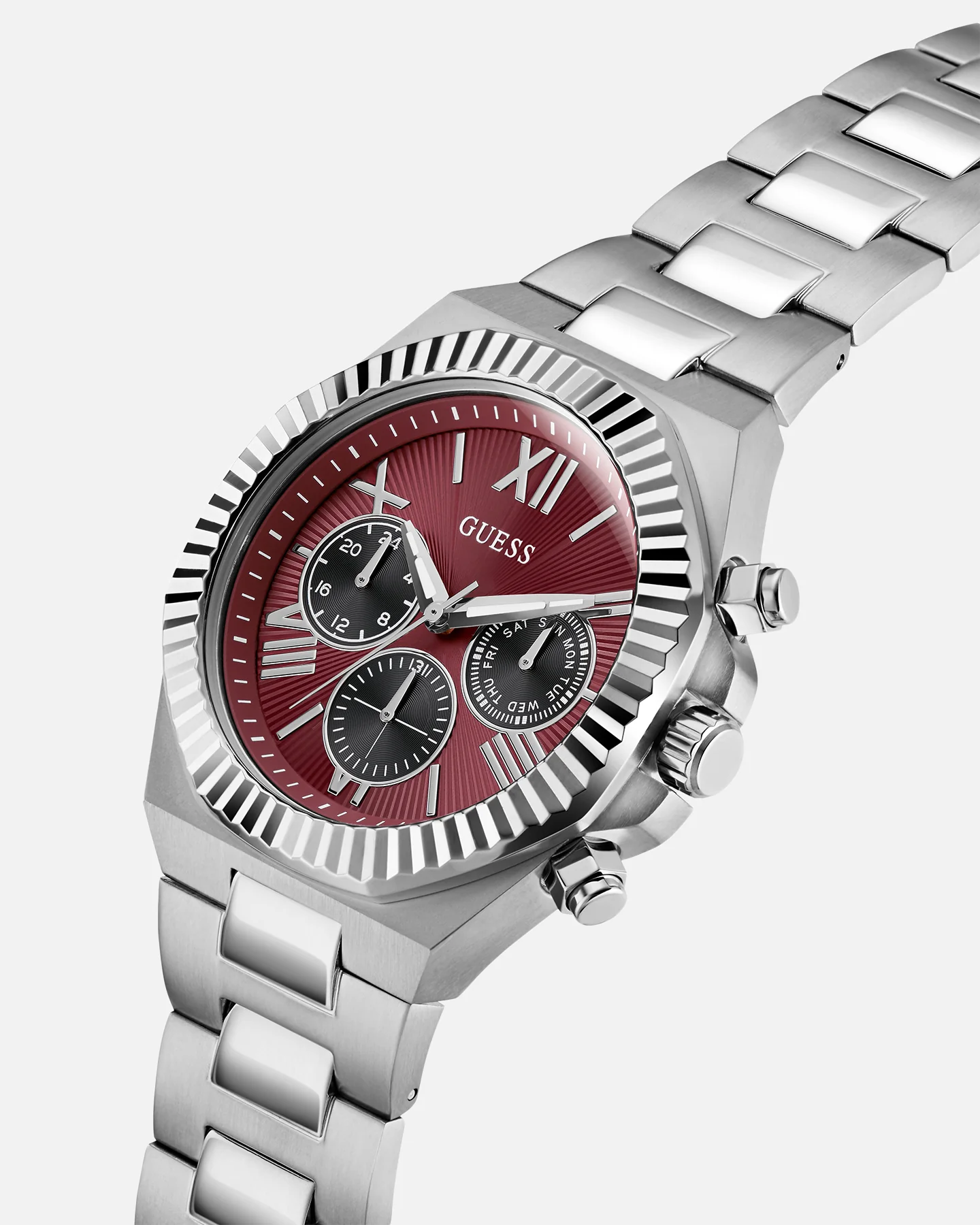 Guess Mainline Equity Watch Silver/Red - Image 3
