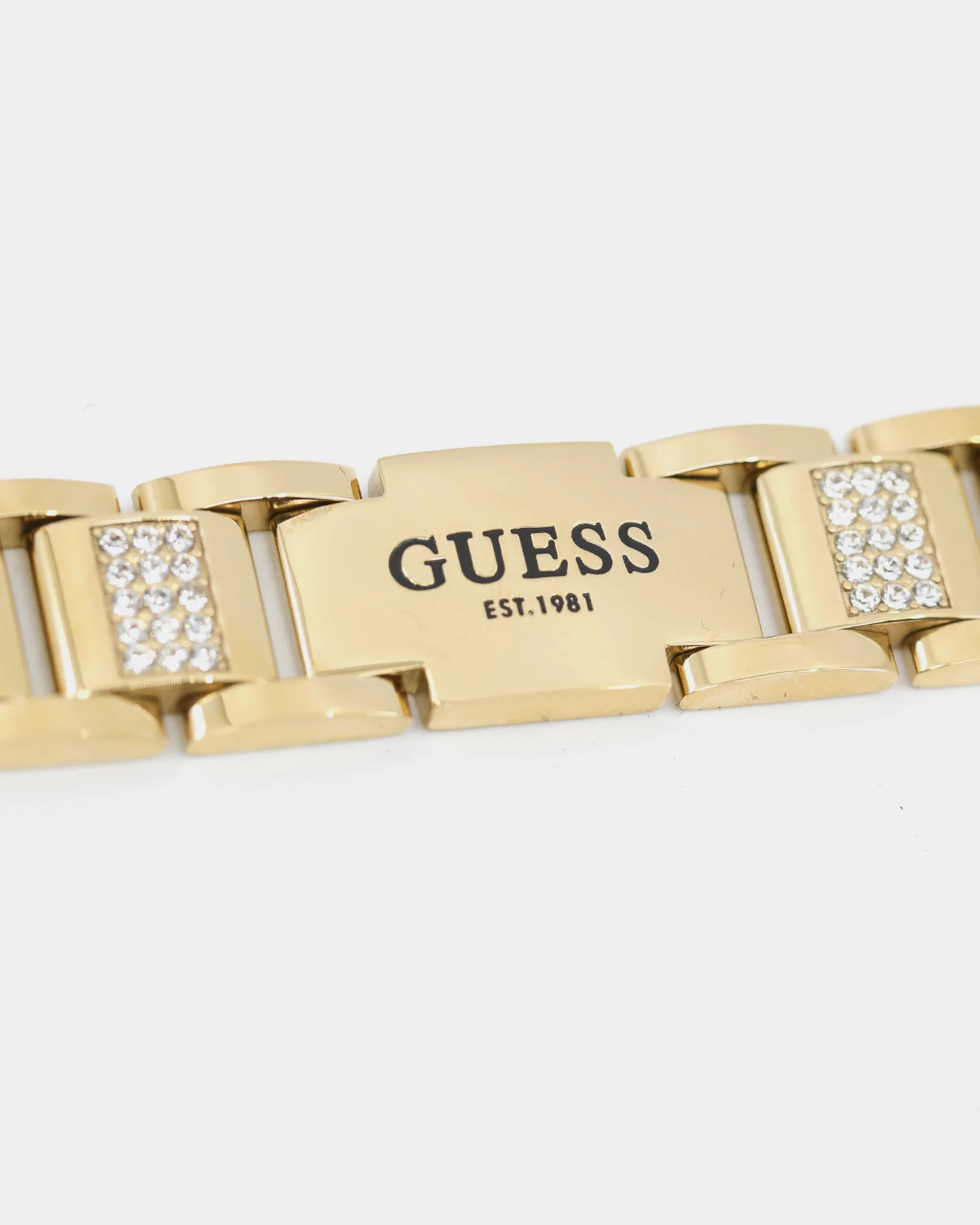 Guess Mainline 15mm Frontier Crystal Bracelet Gold - Image 5