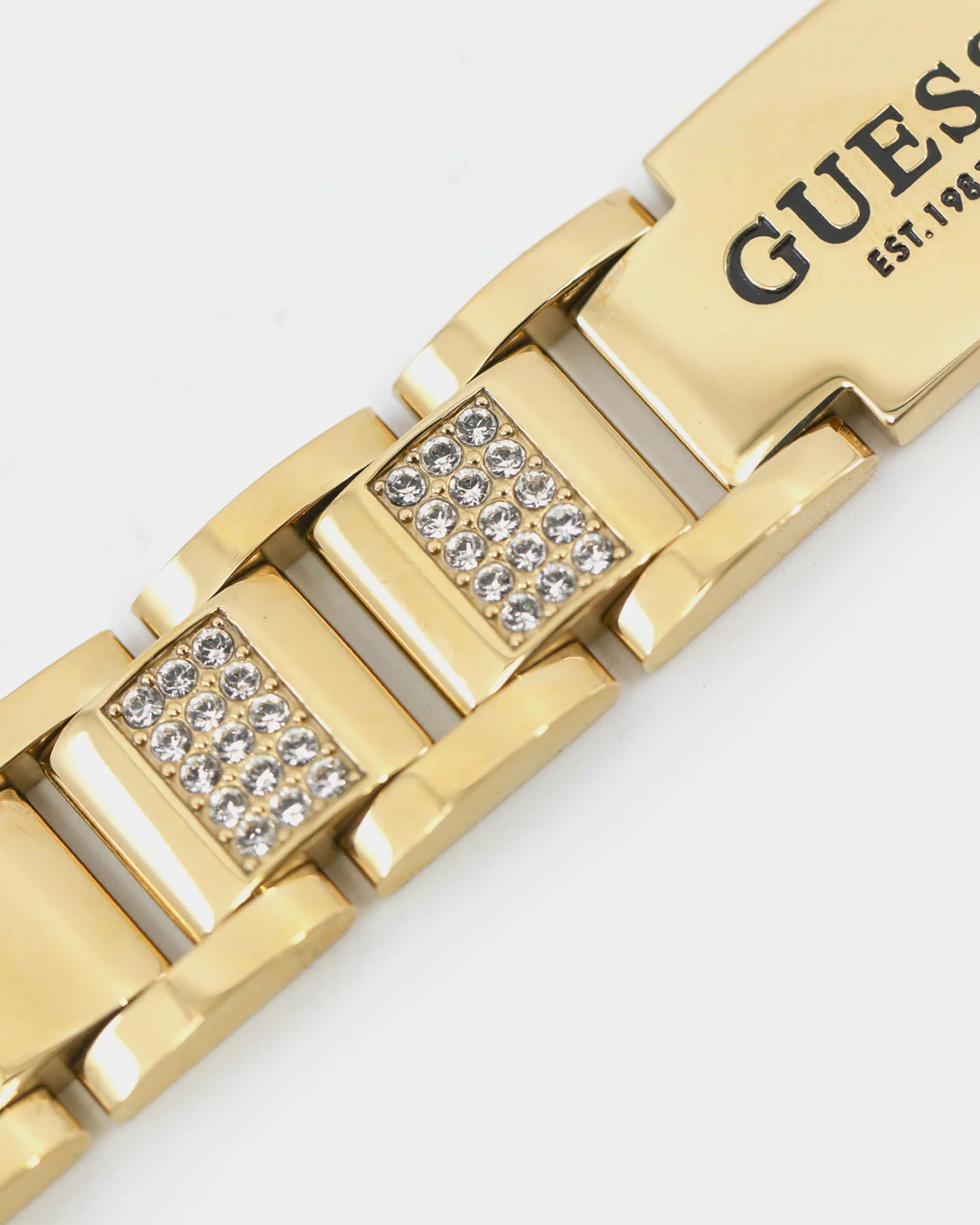 Guess Mainline 15mm Frontier Crystal Bracelet Gold - Image 7