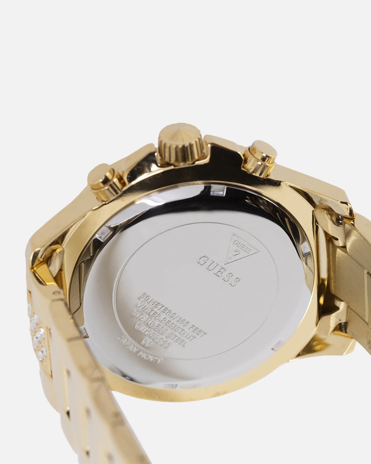 Guess Mainline Majestic Crystal Gold Bracelet Watch Gold - Image 7