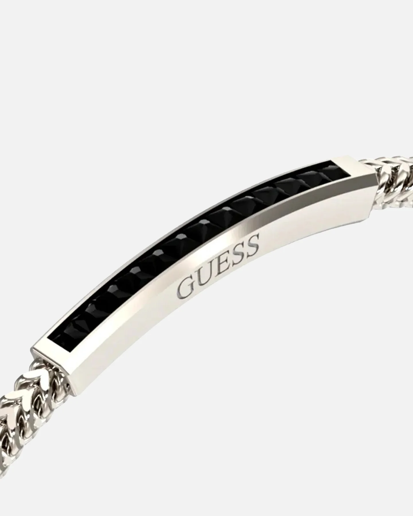 Guess Mainline Noir Crystals Plate Bracelet Steel - Image 5