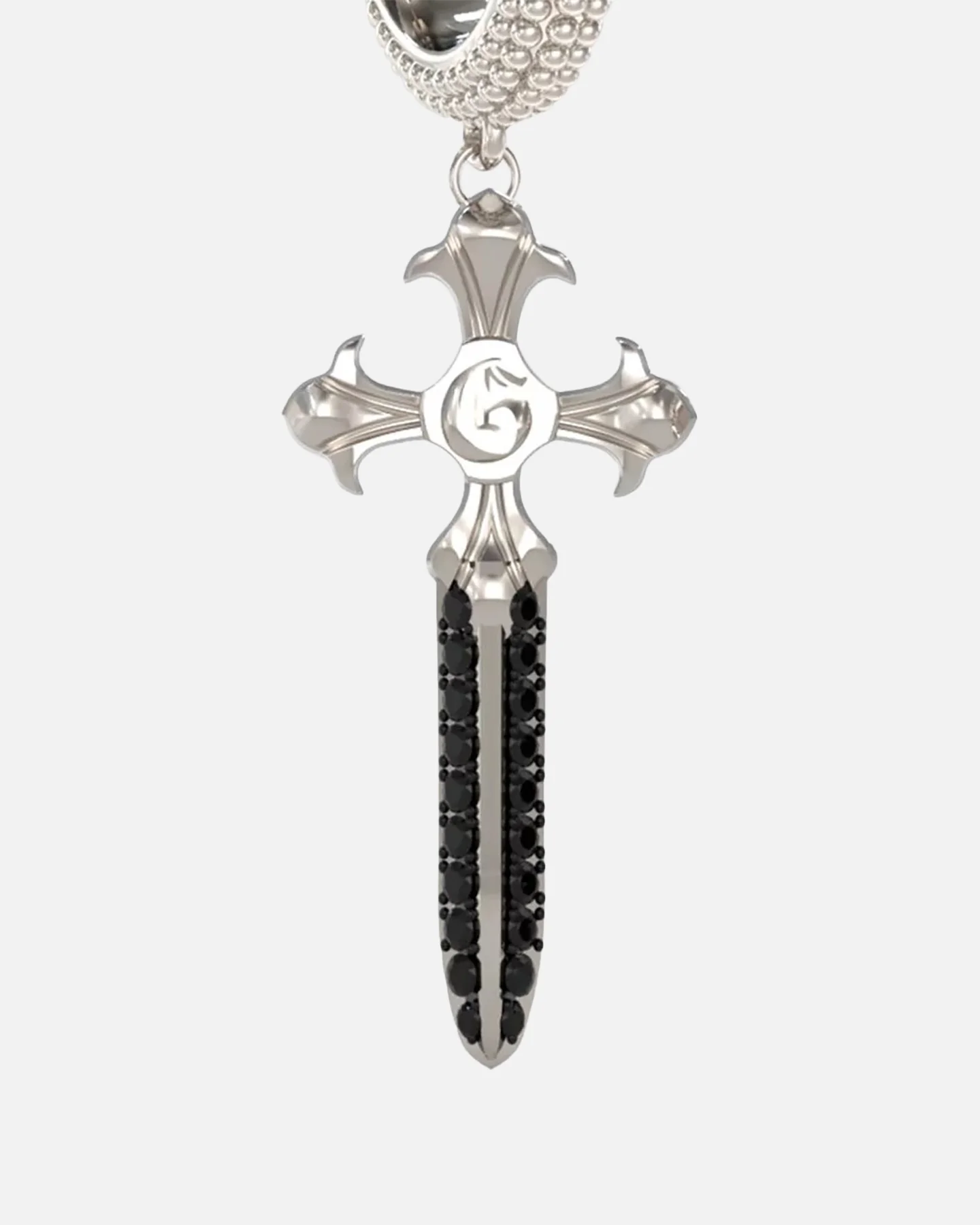 Guess Mainline Rebel Knight Dagger Crystal Earring Silver - Image 3