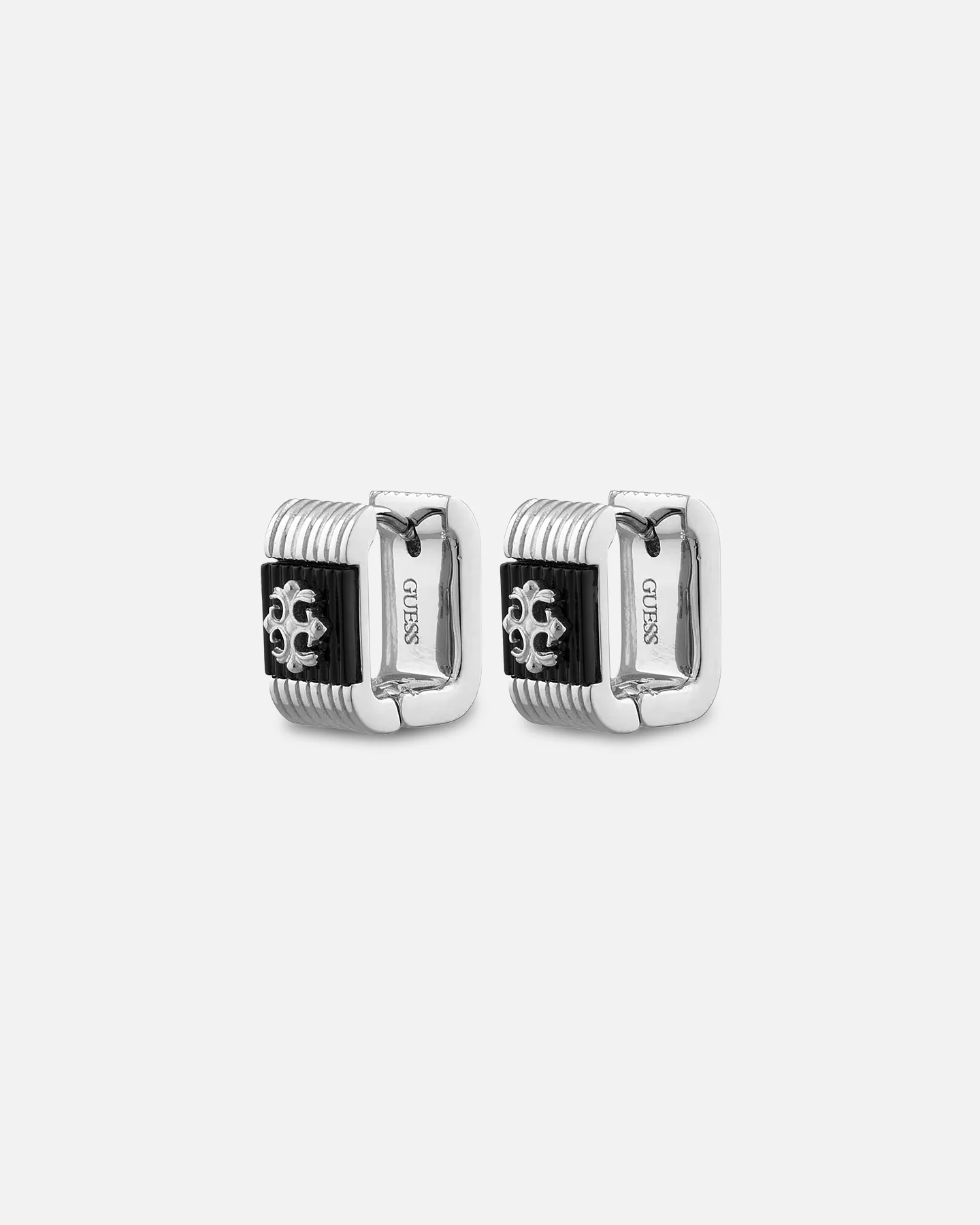 Guess Mainline Rebel Moon 12MM Striped Earrings Steel - Image 3
