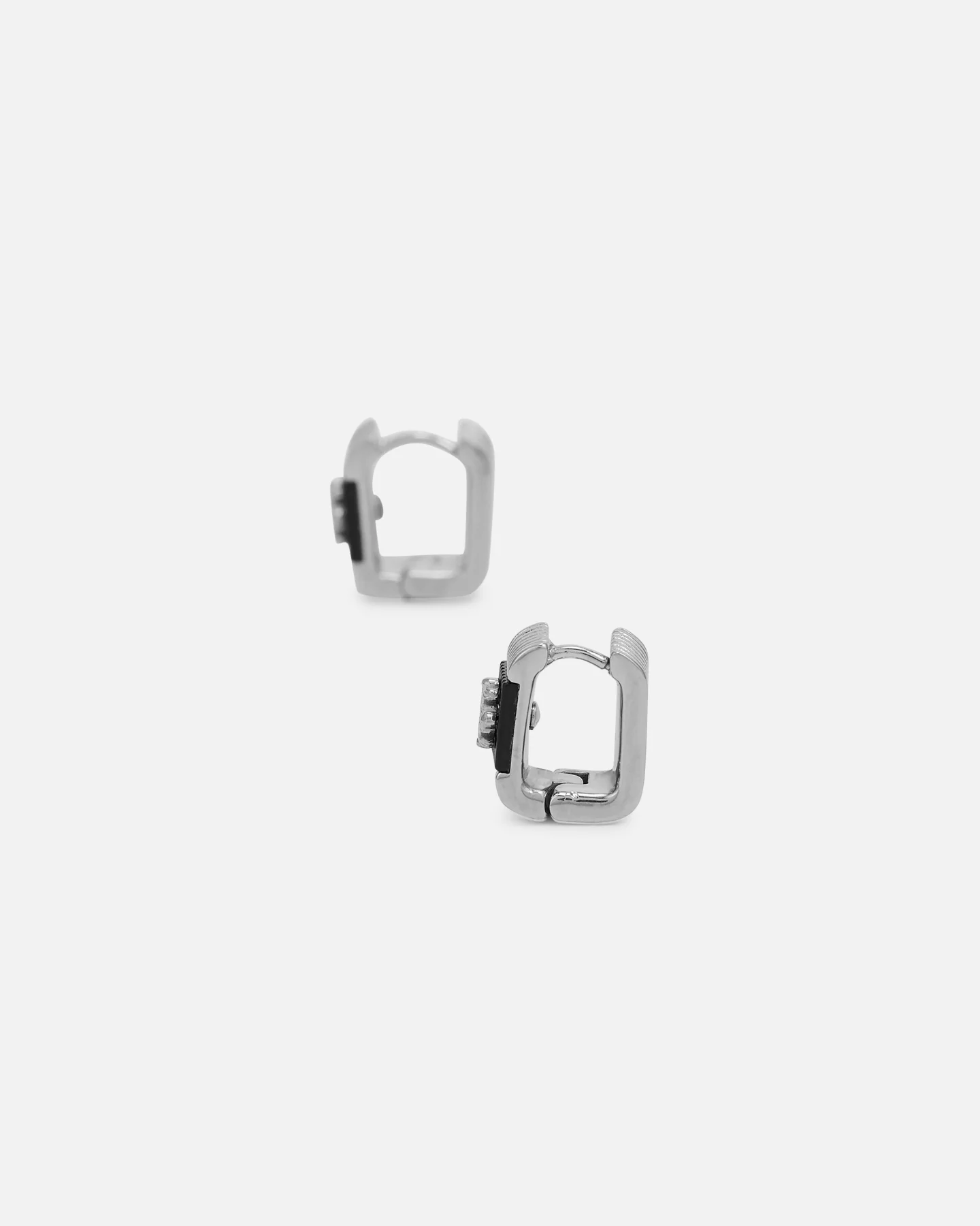 Guess Mainline Rebel Moon 12MM Striped Earrings Steel - Image 6