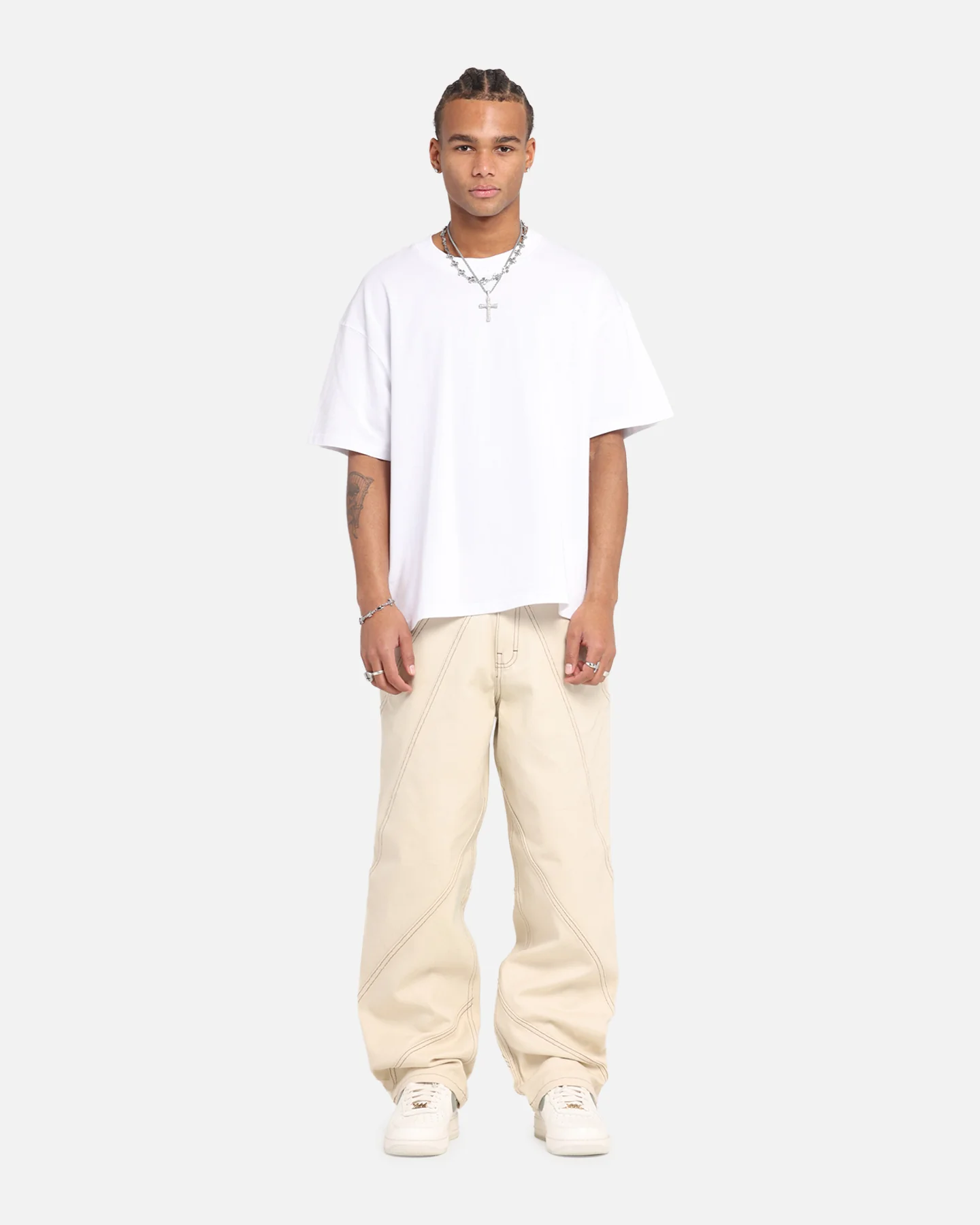 Honor The Gift Racing Panel Pants Bone - Image 2