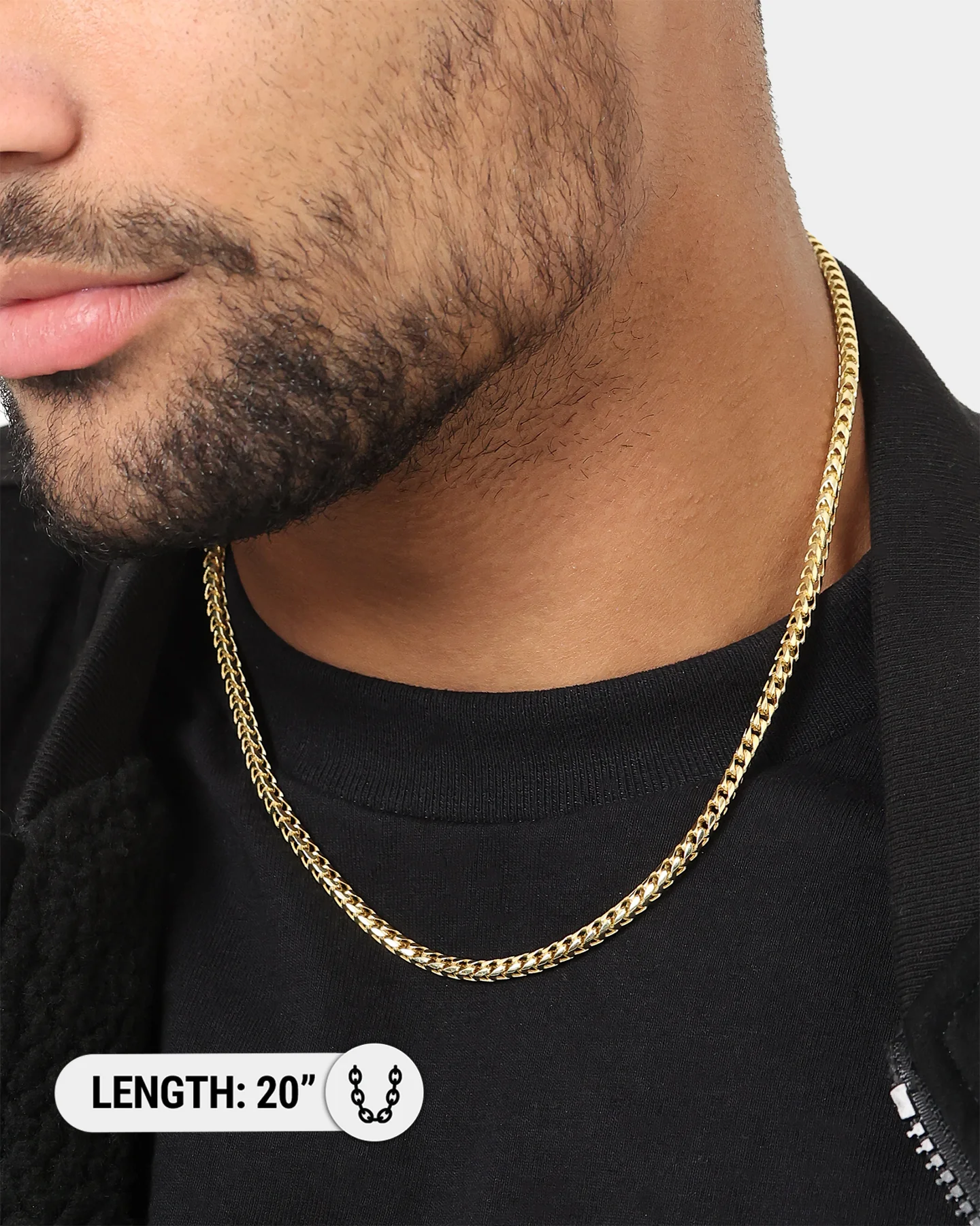 House Of Auric 3.7mm Franco Chain 18K Gold Vermeil - Image 5