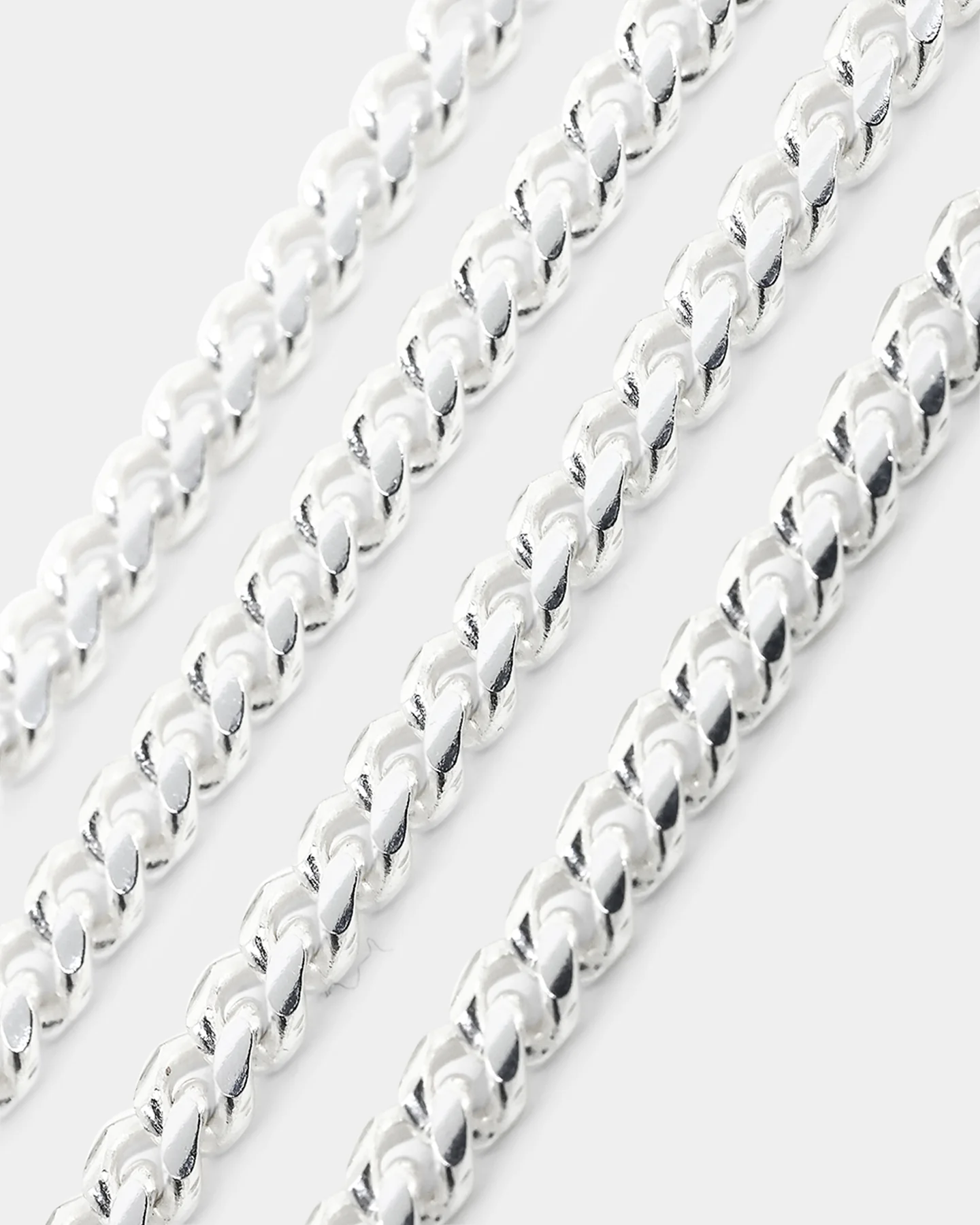 House Of Auric 5mm Cuban Bracelet Set Sterling Silver - Image 4