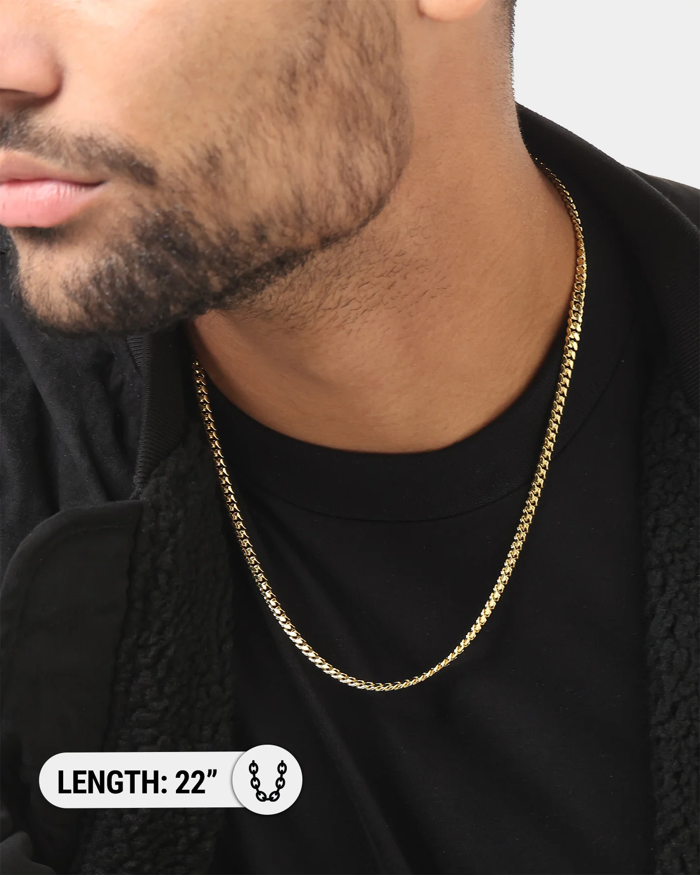 House Of Auric 5mm Cuban Link Chain 18K Gold Vermeil - Image 5