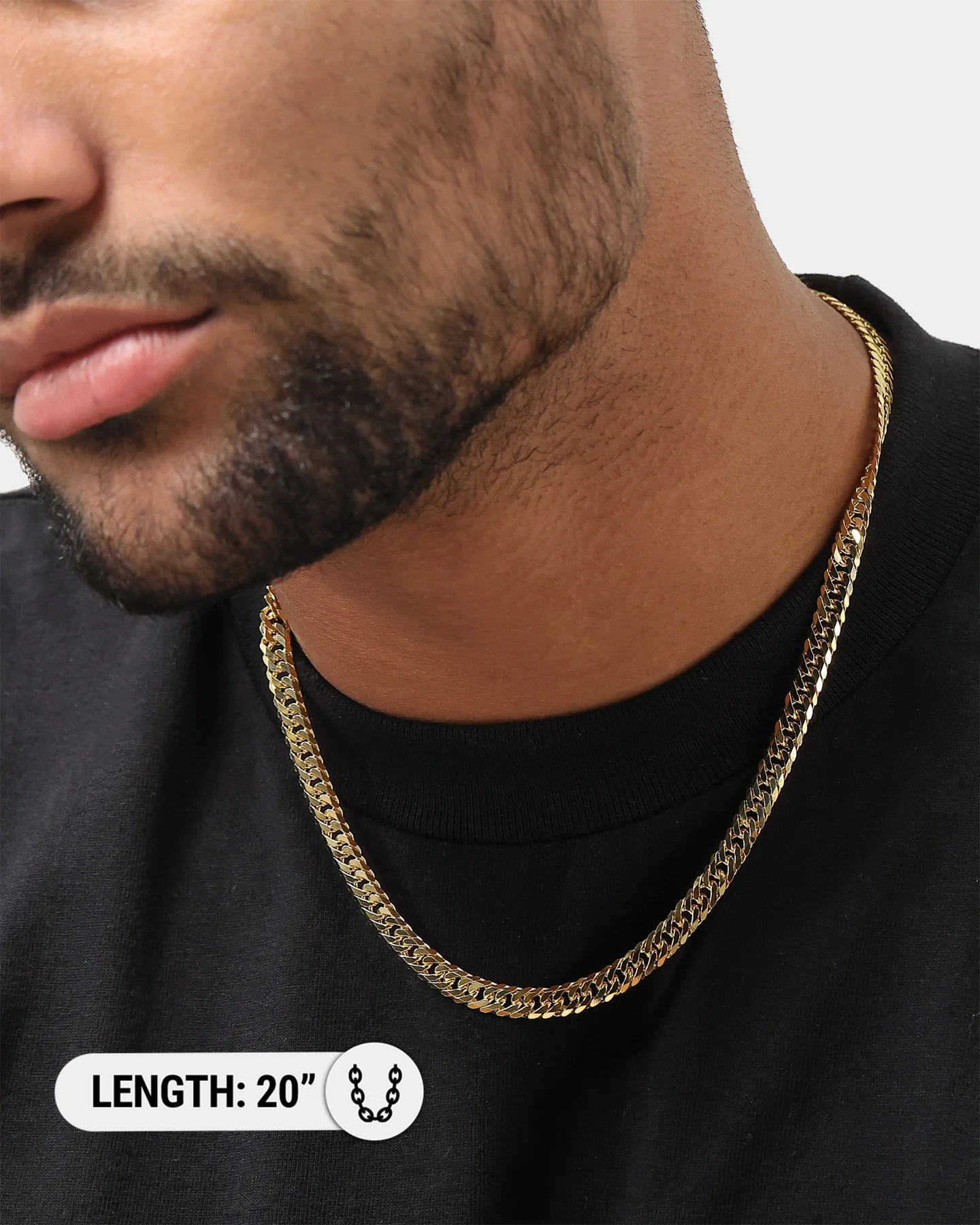 House Of Auric 6.4mm Double Curb Chain 18K Gold Vermeil - Image 6