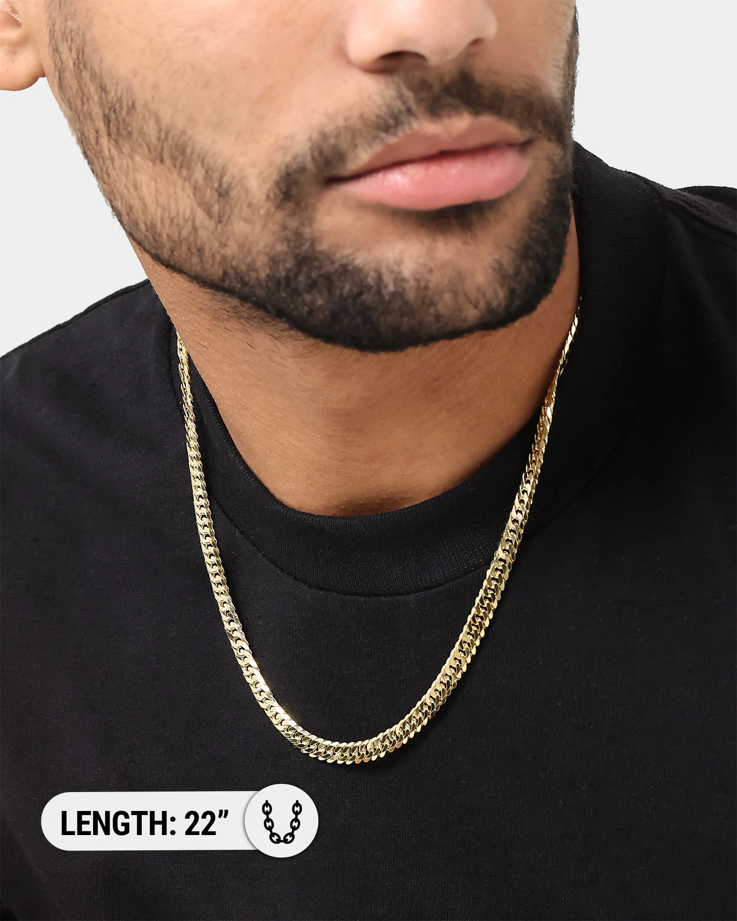House Of Auric 6.4mm Double Curb Chain 18K Gold Vermeil - Image 7