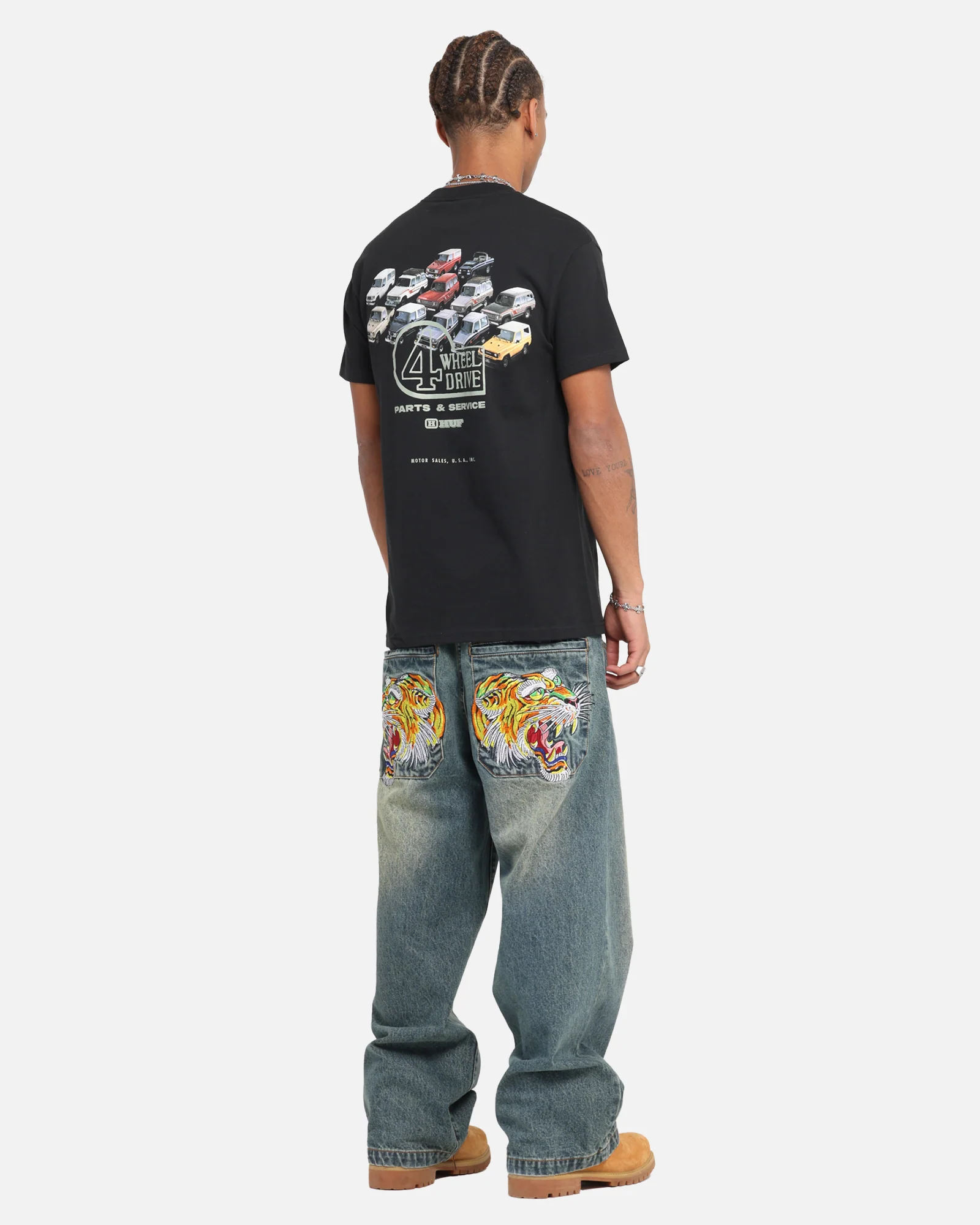 Huf X Toyota Timeline T-Shirt Black/White - Image 3