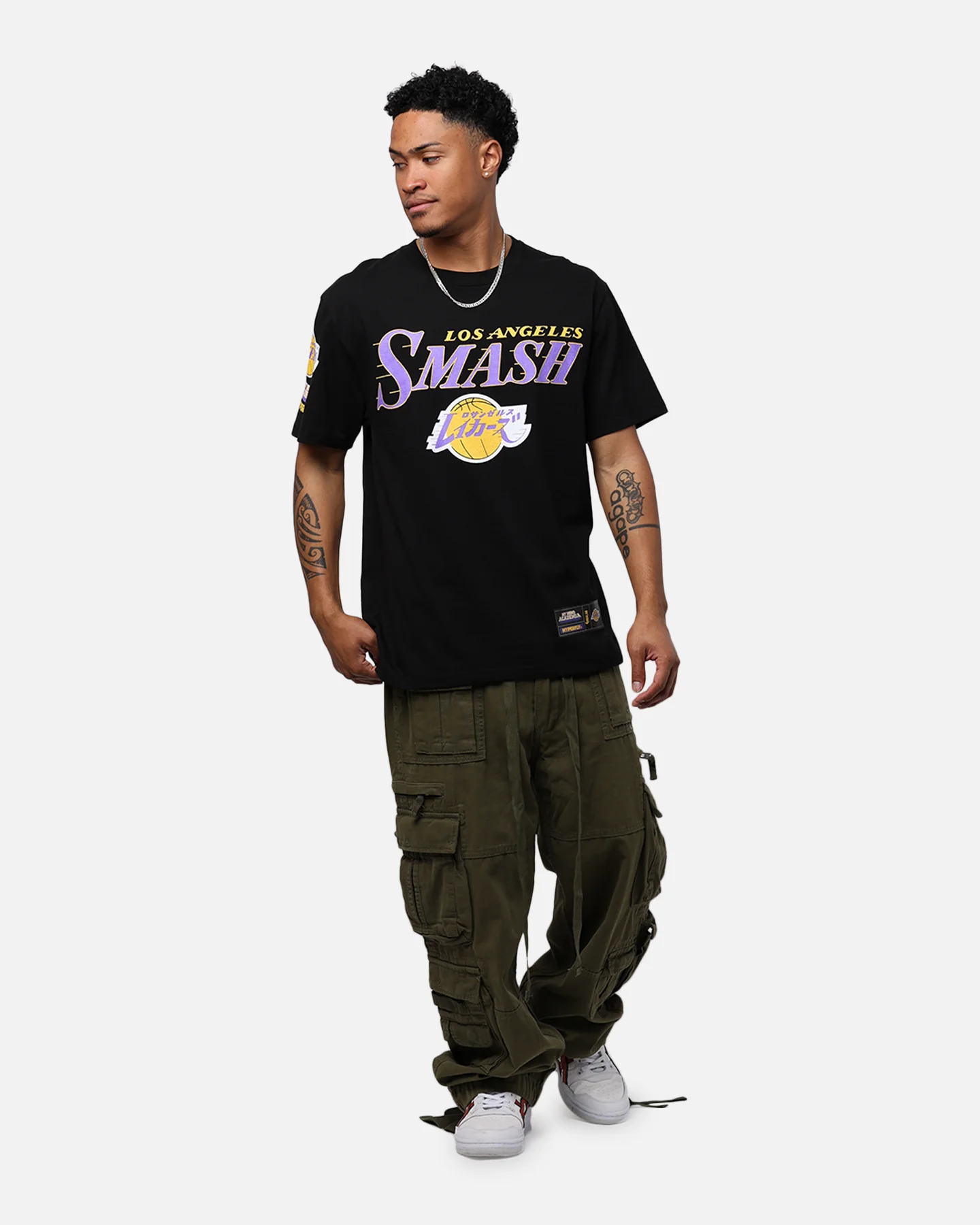 Hyperfly X My Hero Academia V NBA Los Angeles Lakers T-Shirt Black - Image 8