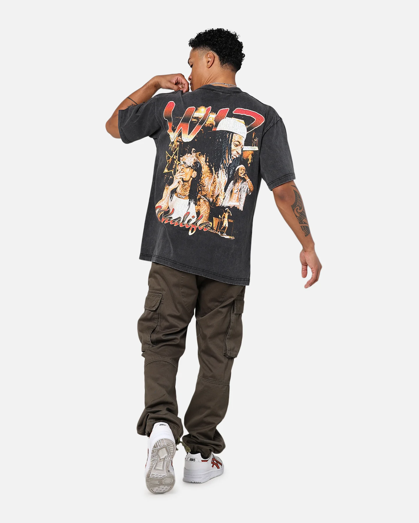 ID Supply Wiz Khalifa Smoke T-Shirt Washed Black - Image 3