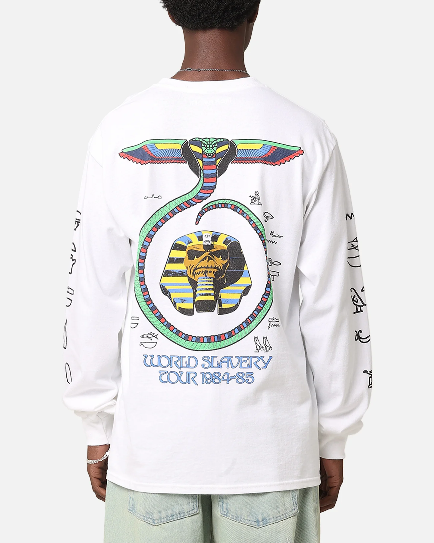 Iron Maiden World Slavery Tour Long Sleeve T-Shirt White - Image 2