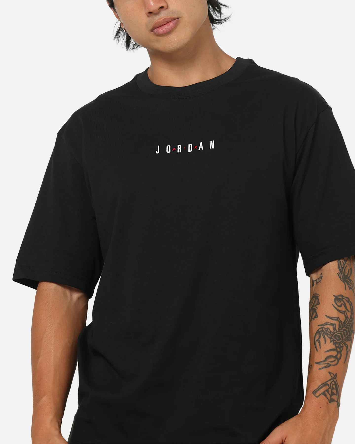 Jordan Air Embroidered T-Shirt Black/Sail - Image 6