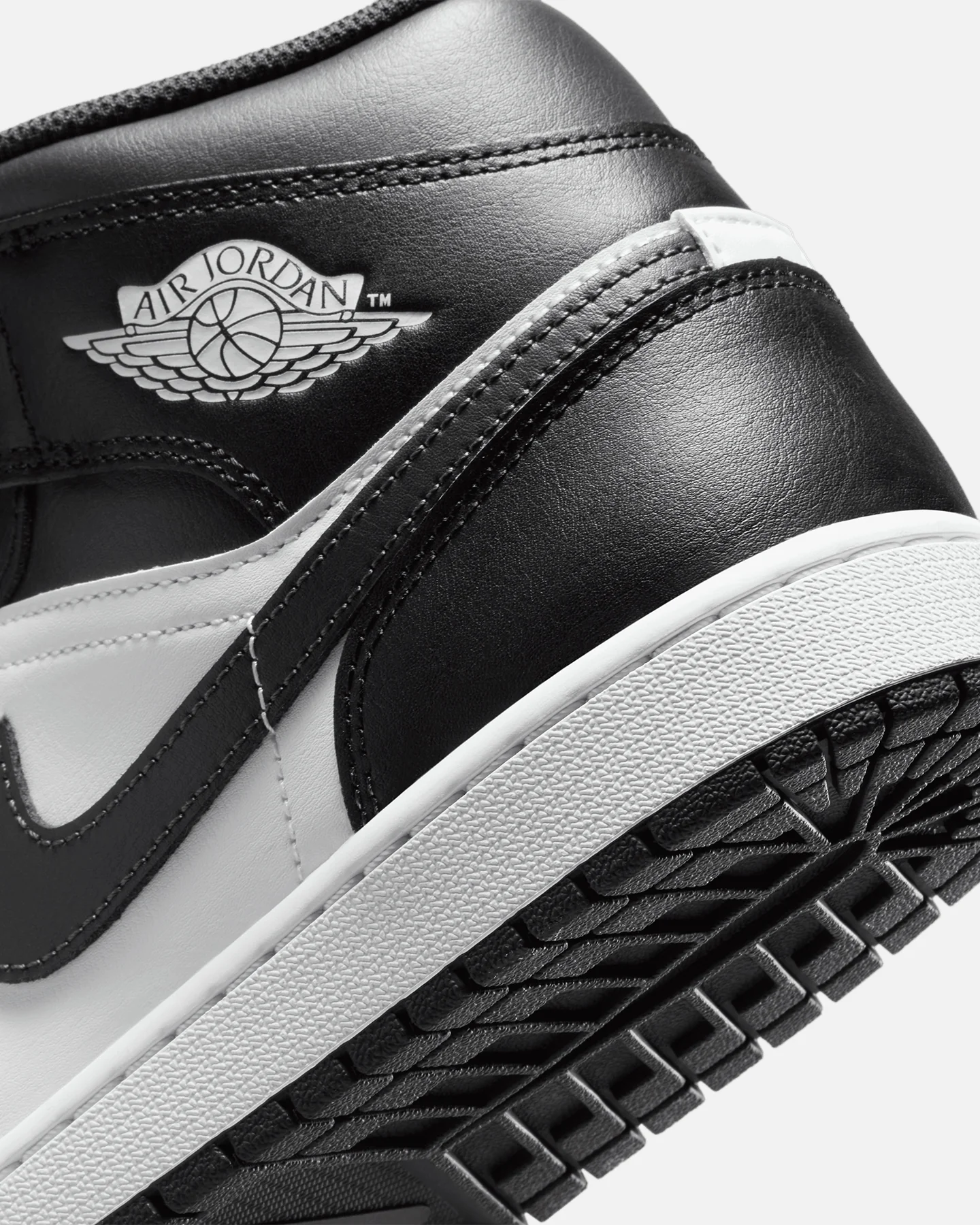 Jordan Air Jordan 1 Mid "Off Noir Toe"  Black/White - Image 8