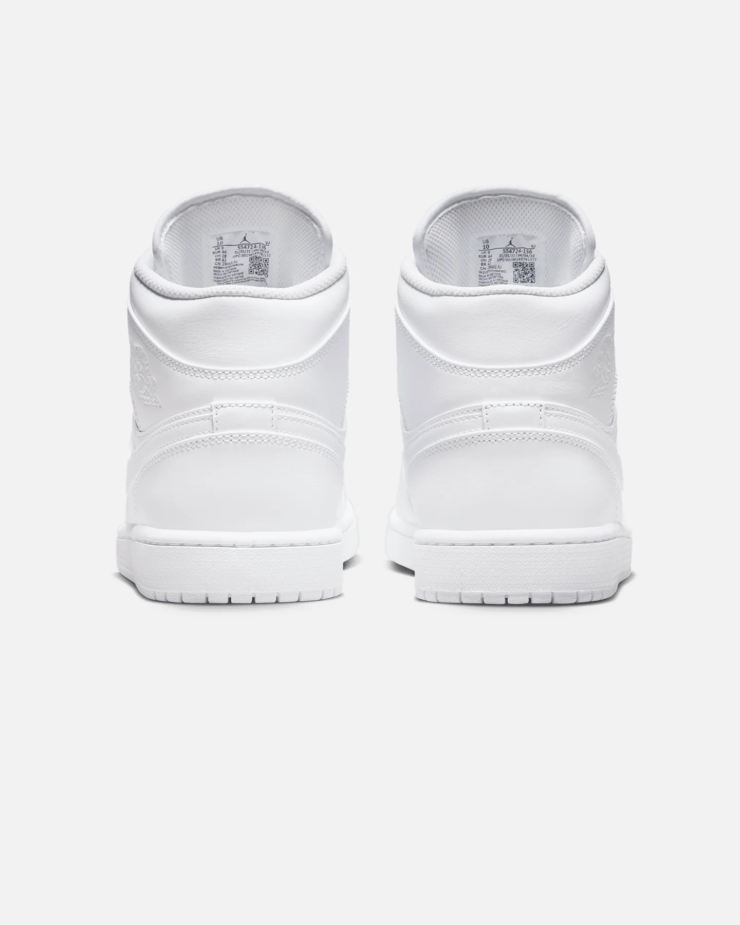 Jordan Air Jordan 1 Mid White/White - Image 3
