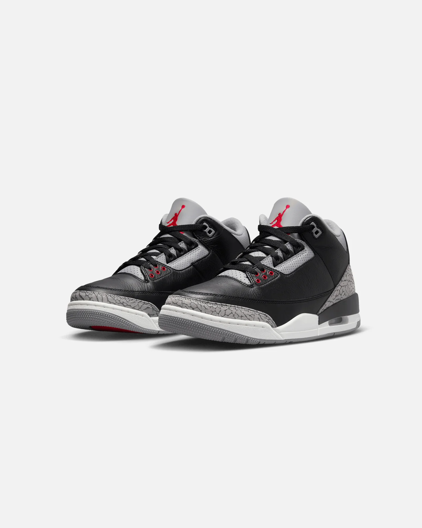 Jordan Air Jordan 3 Retro "Black Cement" Black/Fire-Red - Image 2