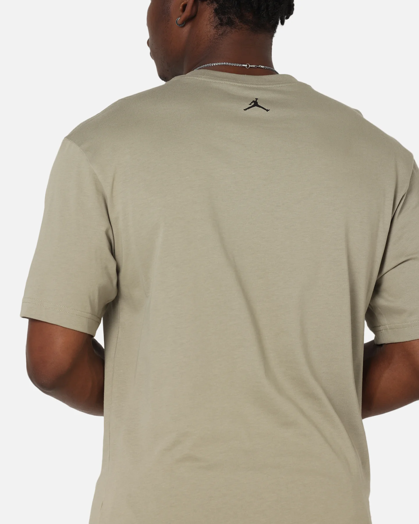 Jordan Brand Sneaker Patch Crewneck T-Shirt Khaki/Black - Image 7