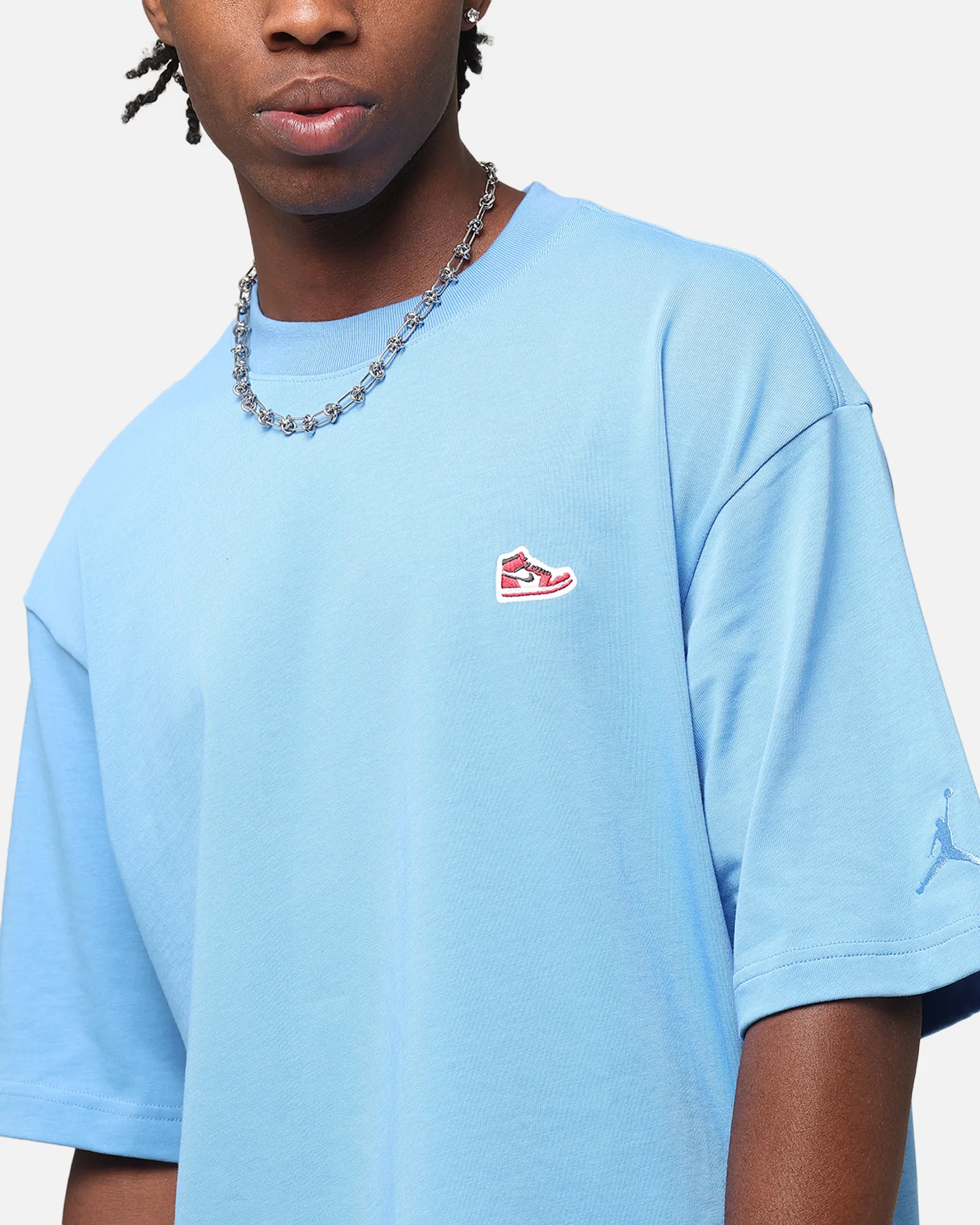 Jordan Brand Sneaker Patch Crewneck T-Shirt Legend Blue - Image 11