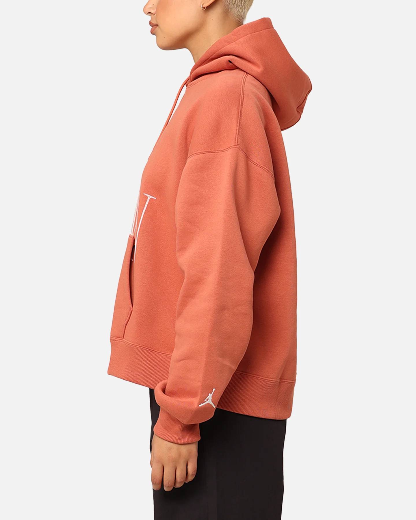 Jordan Women's Brooklyn Fleece Pullover Hoodie Dusty Peach/Sail - Image 5