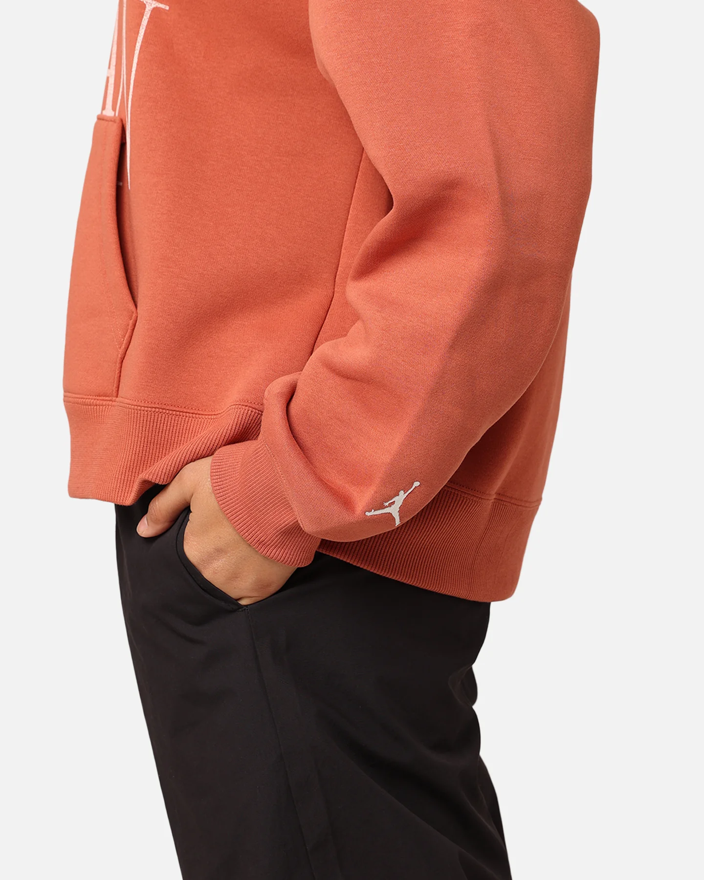 Jordan Women's Brooklyn Fleece Pullover Hoodie Dusty Peach/Sail - Image 6