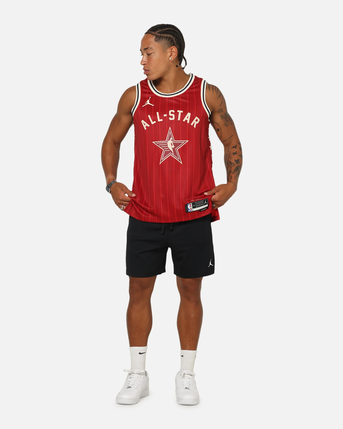 Jordan Donovan Mitchell All-Star 73rd Anniversary Swingman Jersey Team Crimson - Image 3