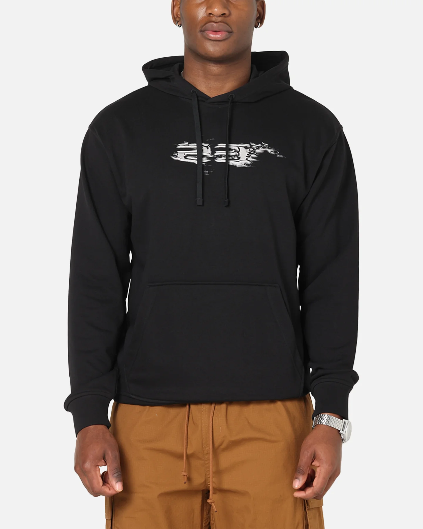 Jordan Dri-FIT Graphic Pullover Hoodie Black/White - Image 2