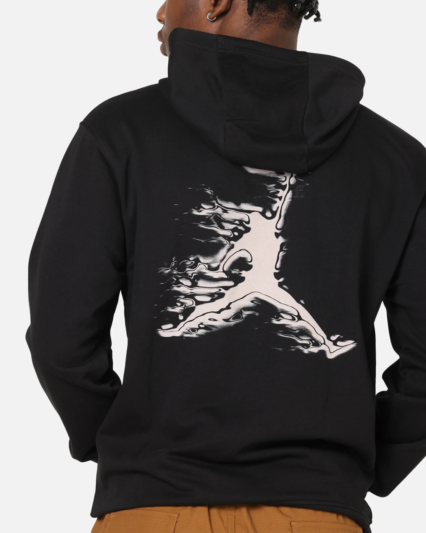 Jordan Dri-FIT Graphic Pullover Hoodie Black/White - Image 7