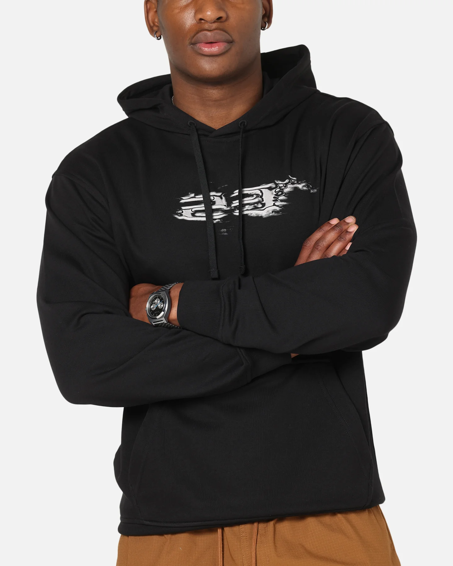 Jordan Dri-FIT Graphic Pullover Hoodie Black/White - Image 8