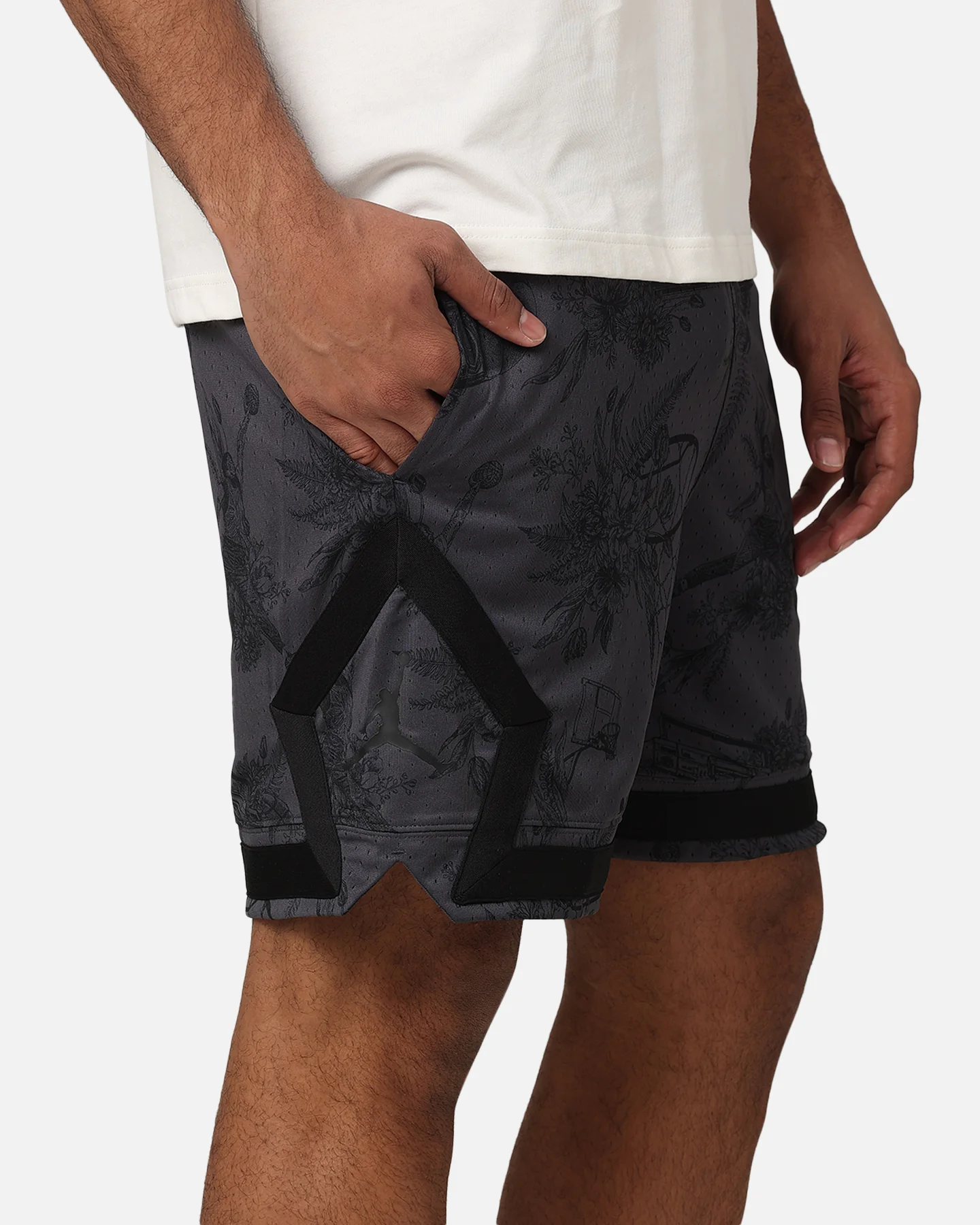 Jordan DRI-Fit Sport Printed Diamond Shorts Black/Dark Shadow - Image 3
