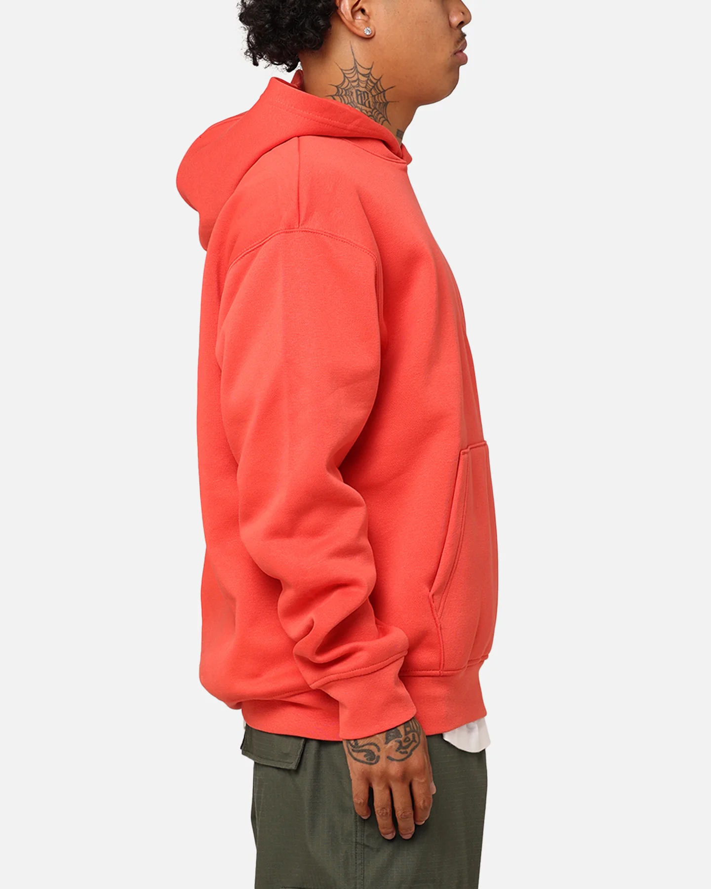 Jordan Essentials Brooklyn Fleece Printed Pullover Hoodie Lobster/White - Image 4