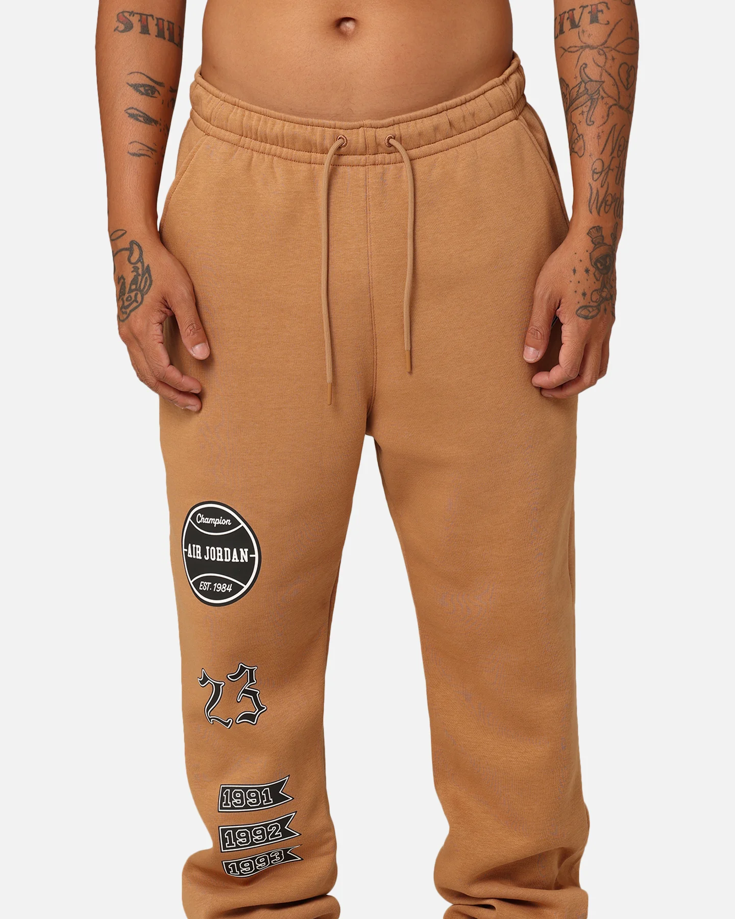 Jordan Essentials Fleece Pants Dark Brown - Image 7