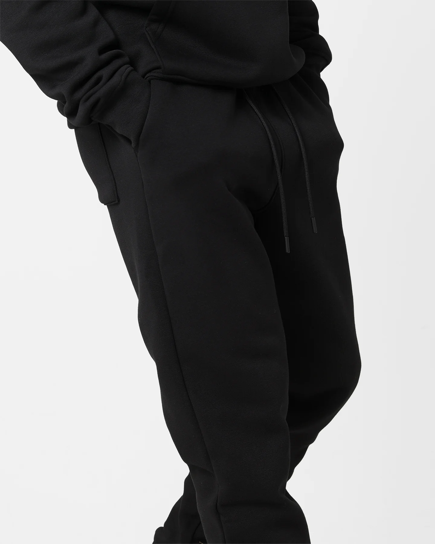 Jordan Essentials Fleece Tracksuit Pants Black/White - Image 3