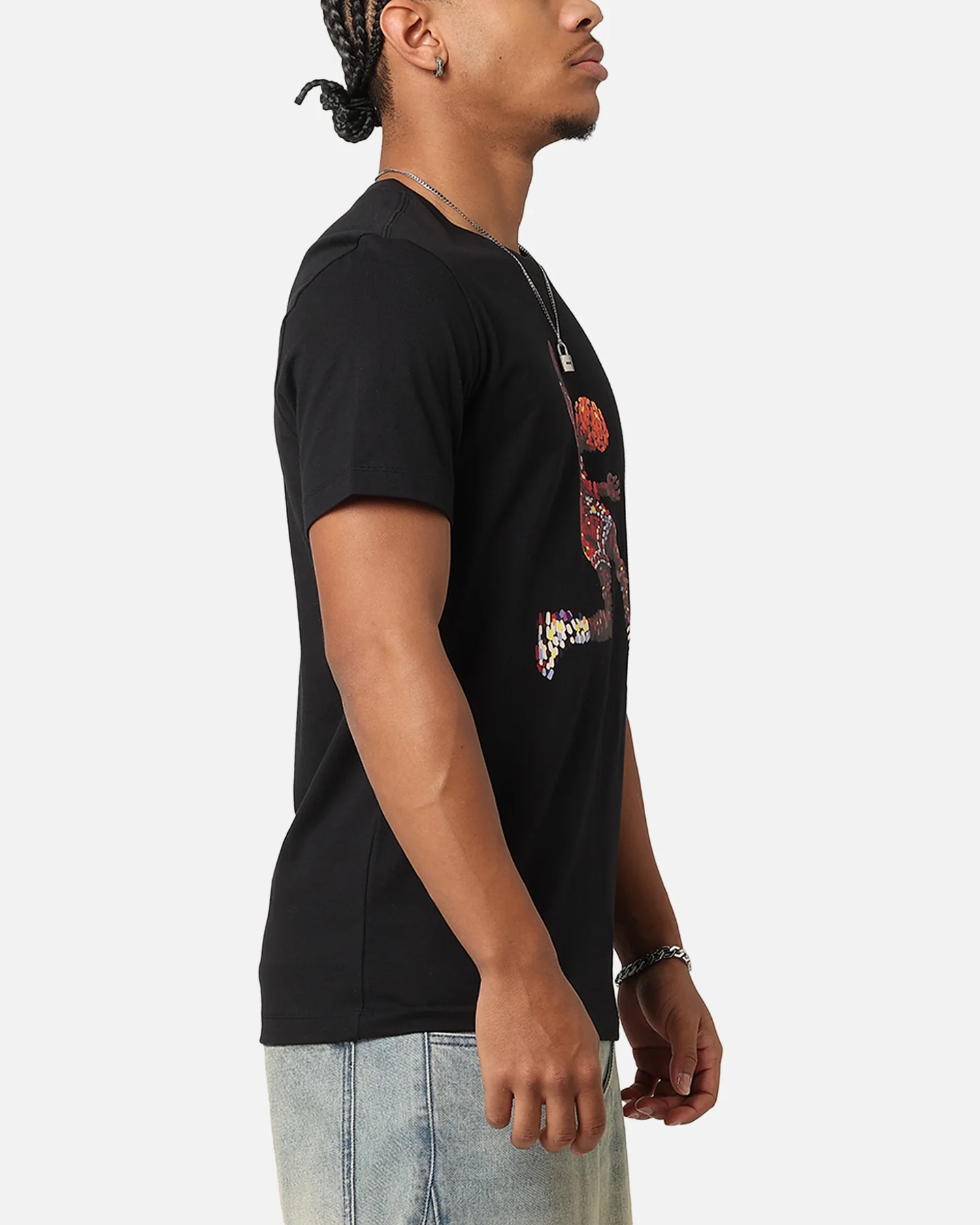 Jordan Flight Essentials Graffiti Crewneck T-Shirt Black/White - Image 4