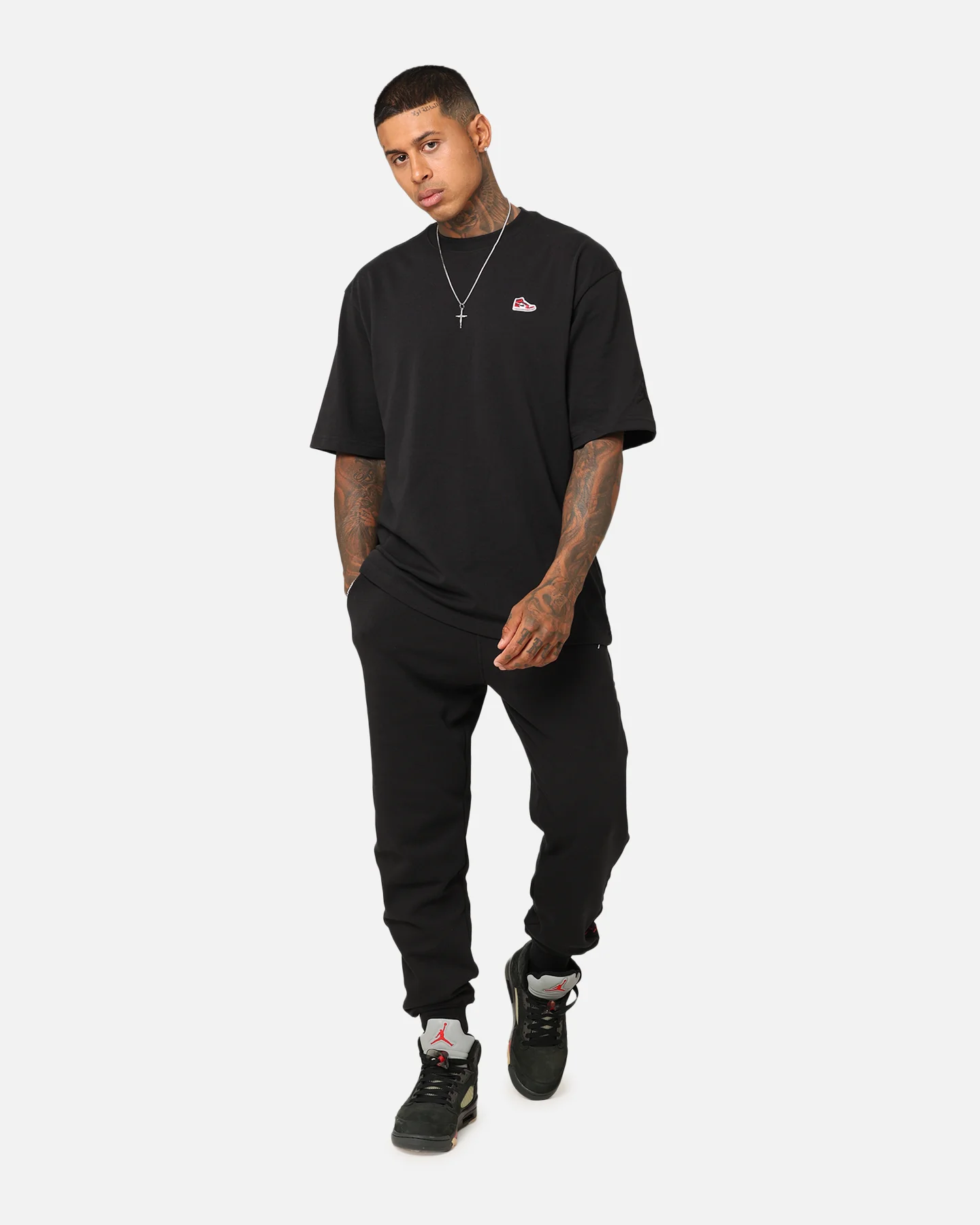 Jordan Flight MVP Fleece Pants Black/Dune Red - Image 2