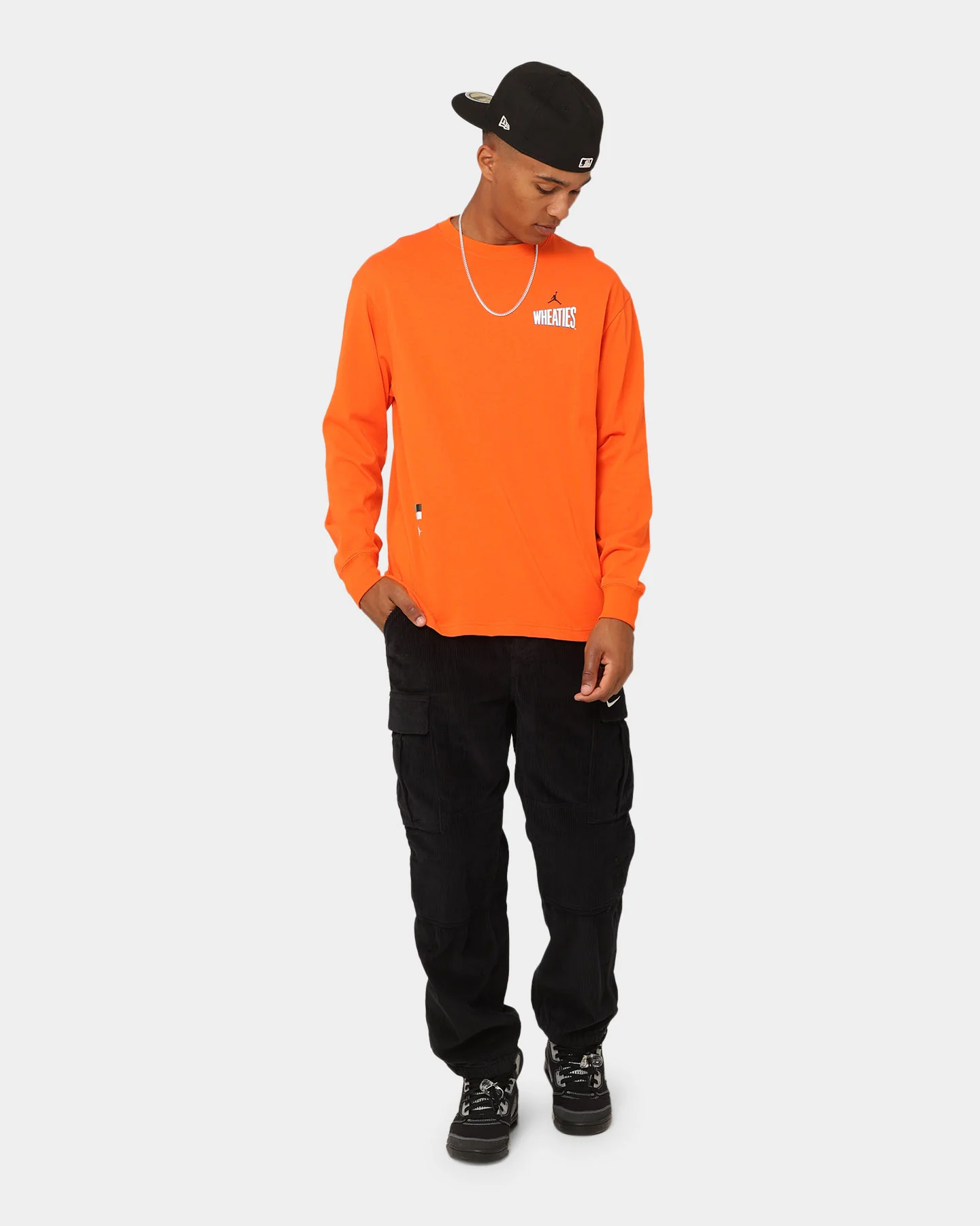 Jordan Flight MVP Statement 85 Crewneck Rush Orange/White - Image 8