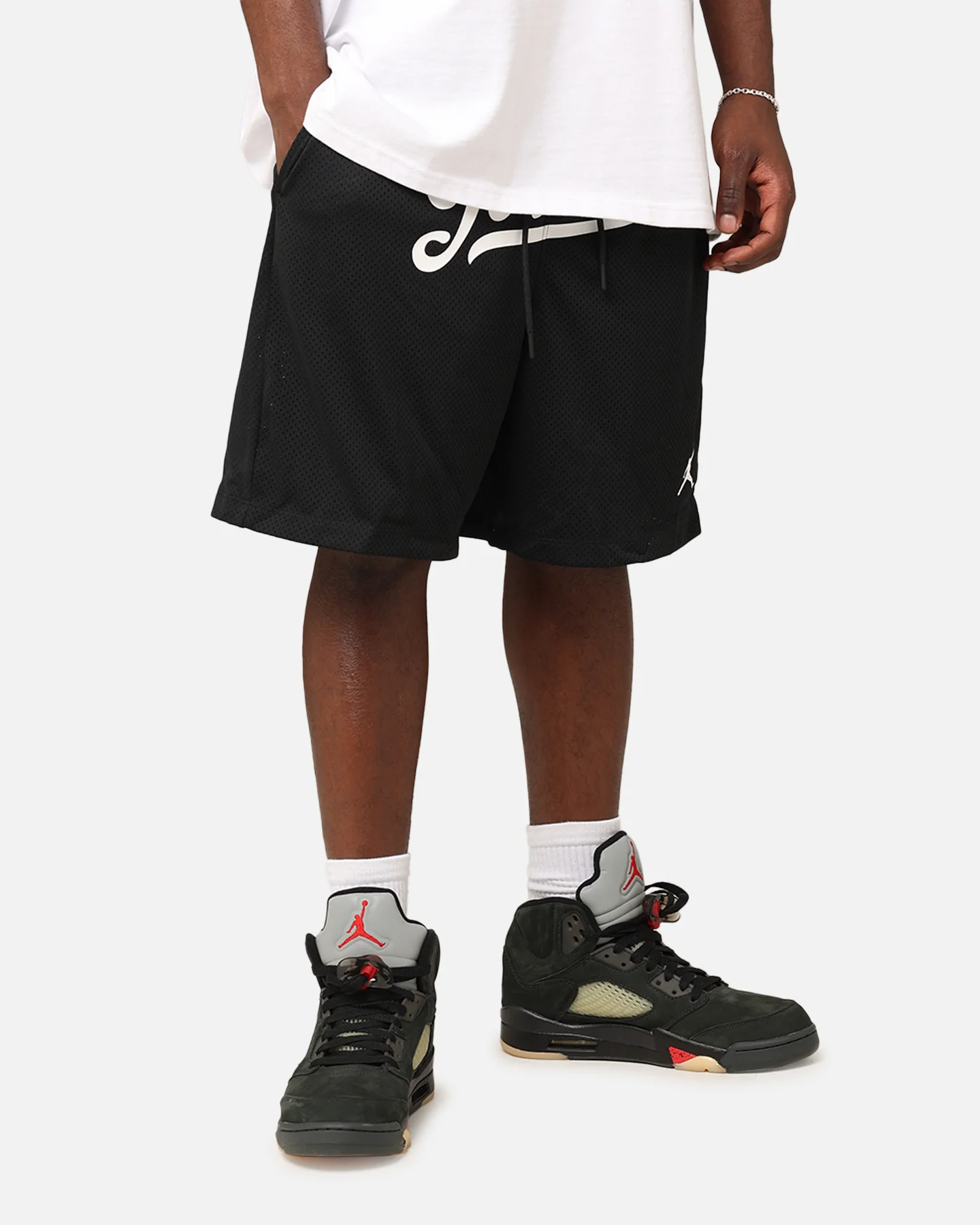 Jordan Flight MVP Statement Mesh Shorts Black/White - Image 5