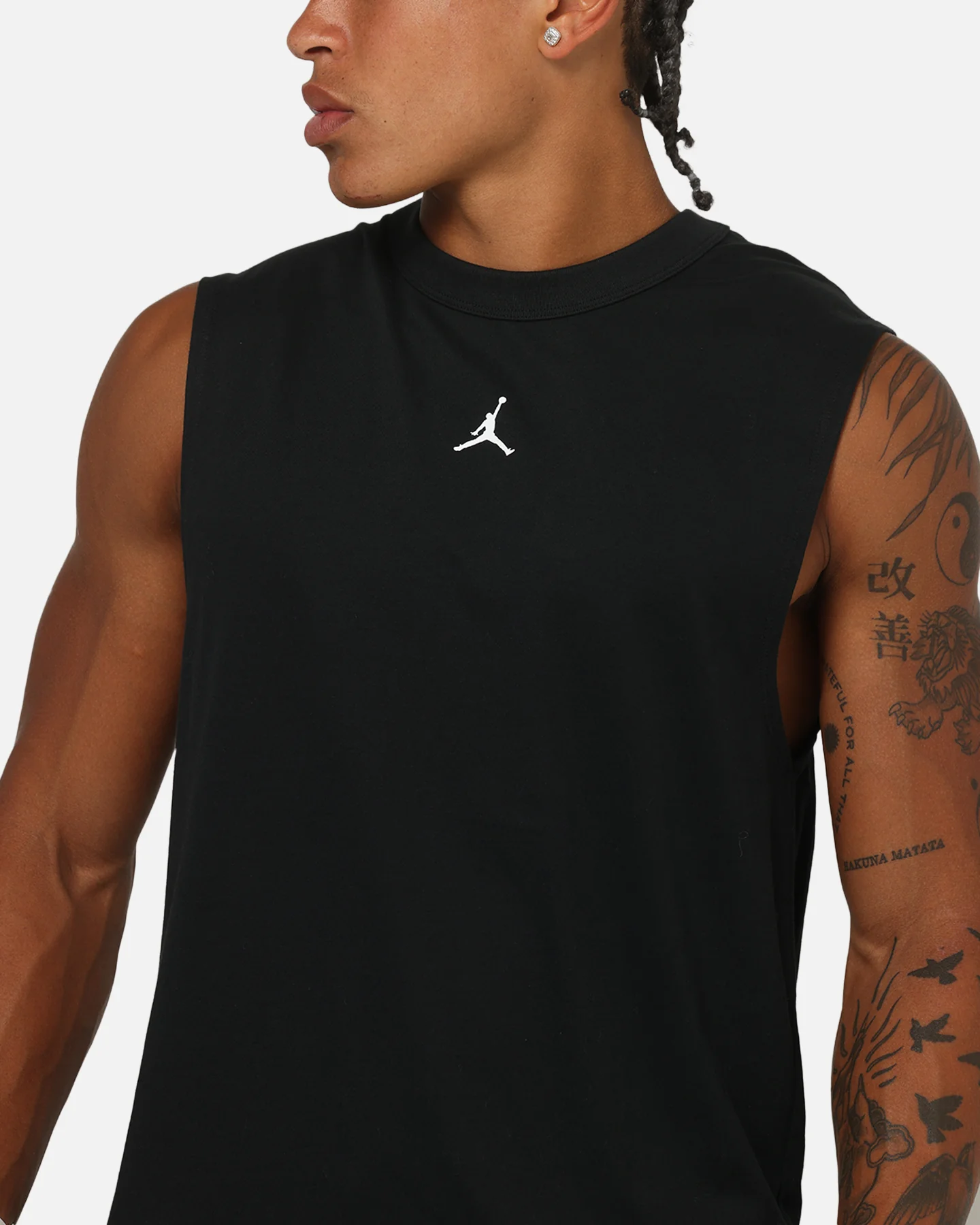 Jordan Jumpman Dri-FIT Sport Sleeveless Top Black/White - Image 6