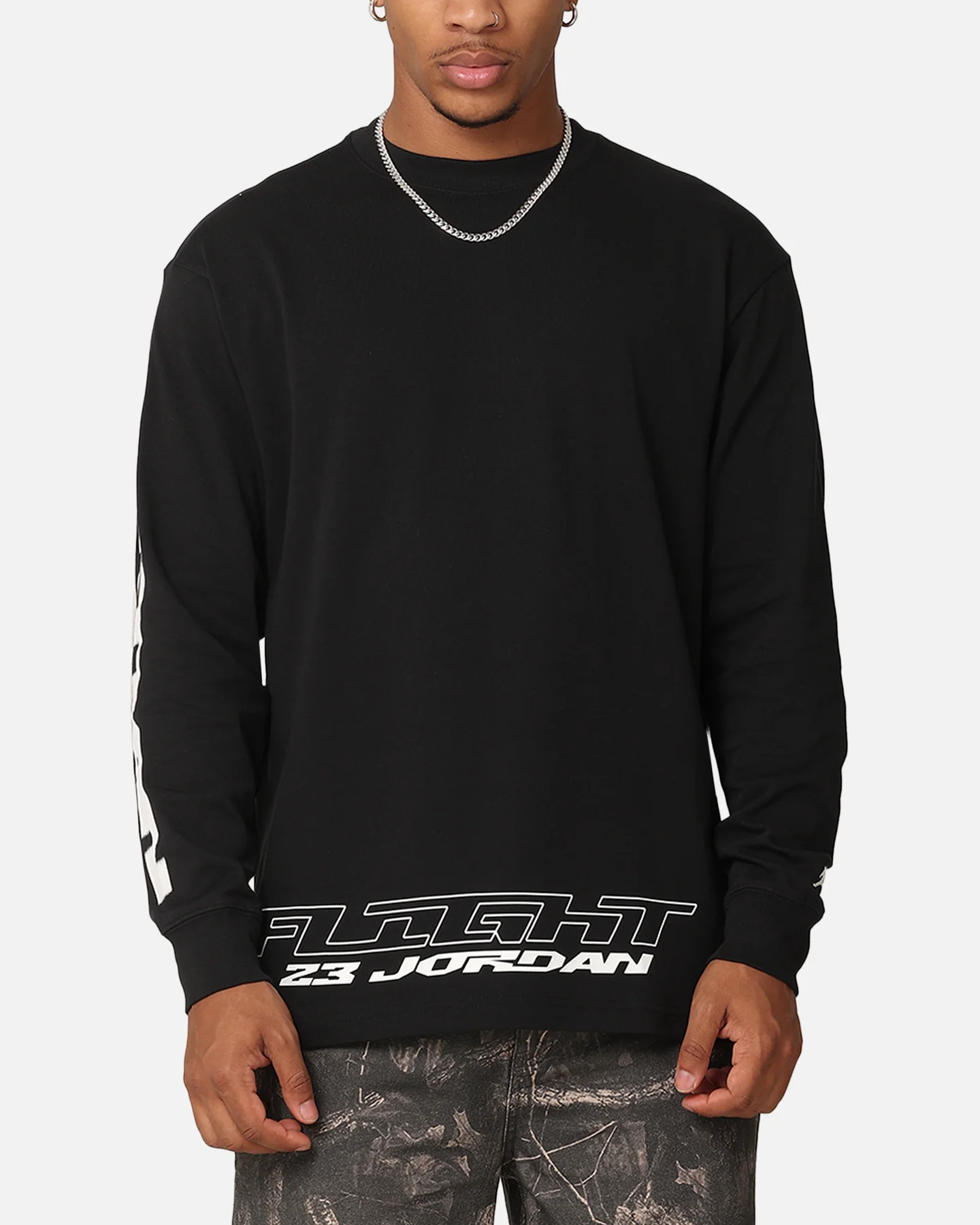 Jordan Jumpman MVP 85 Long Sleeve Crewneck T-Shirt Black/Sail - Image 2