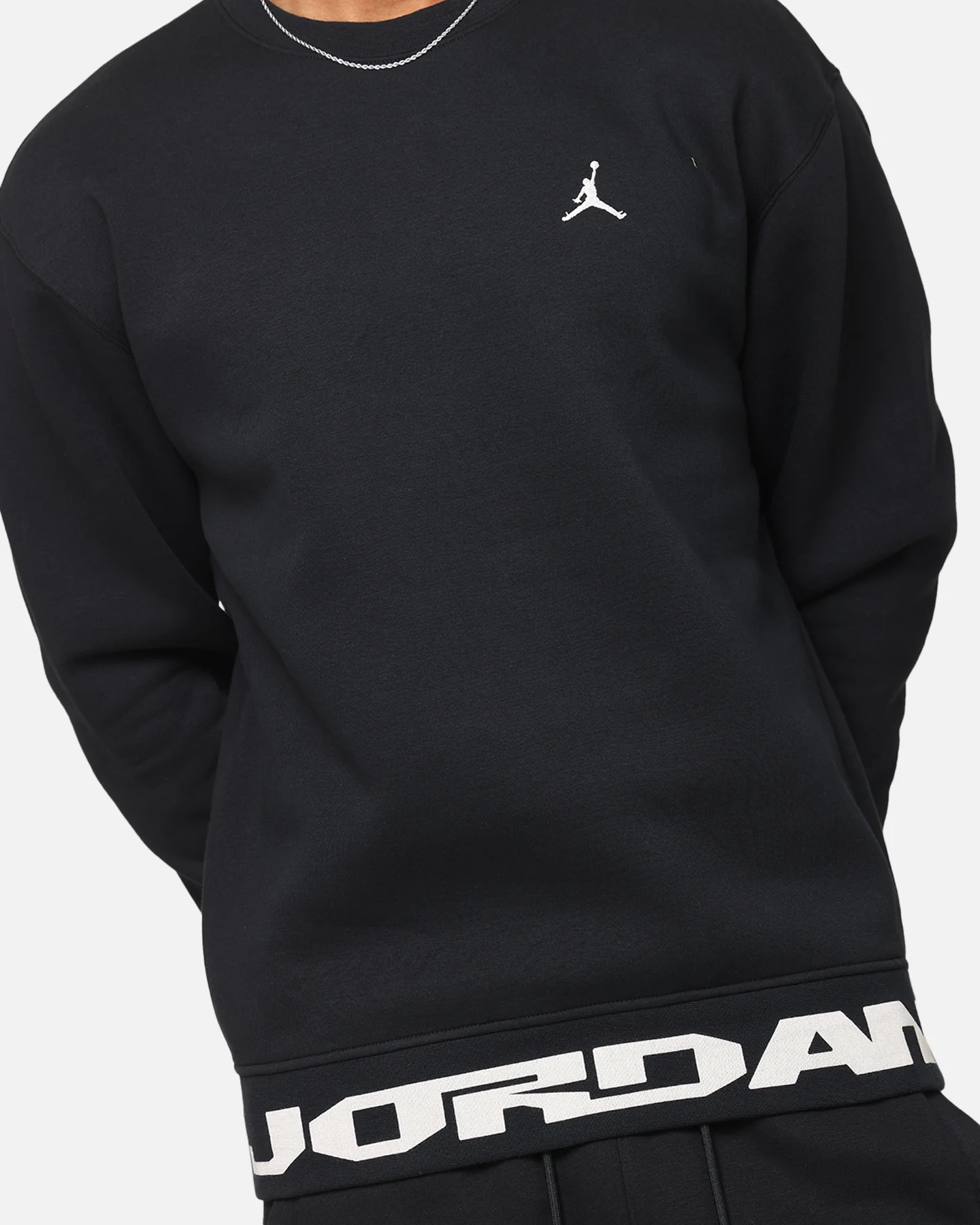 Jordan Jumpman MVP Graphic Fleece Crewneck Sweatshirt Black/Sail - Image 7