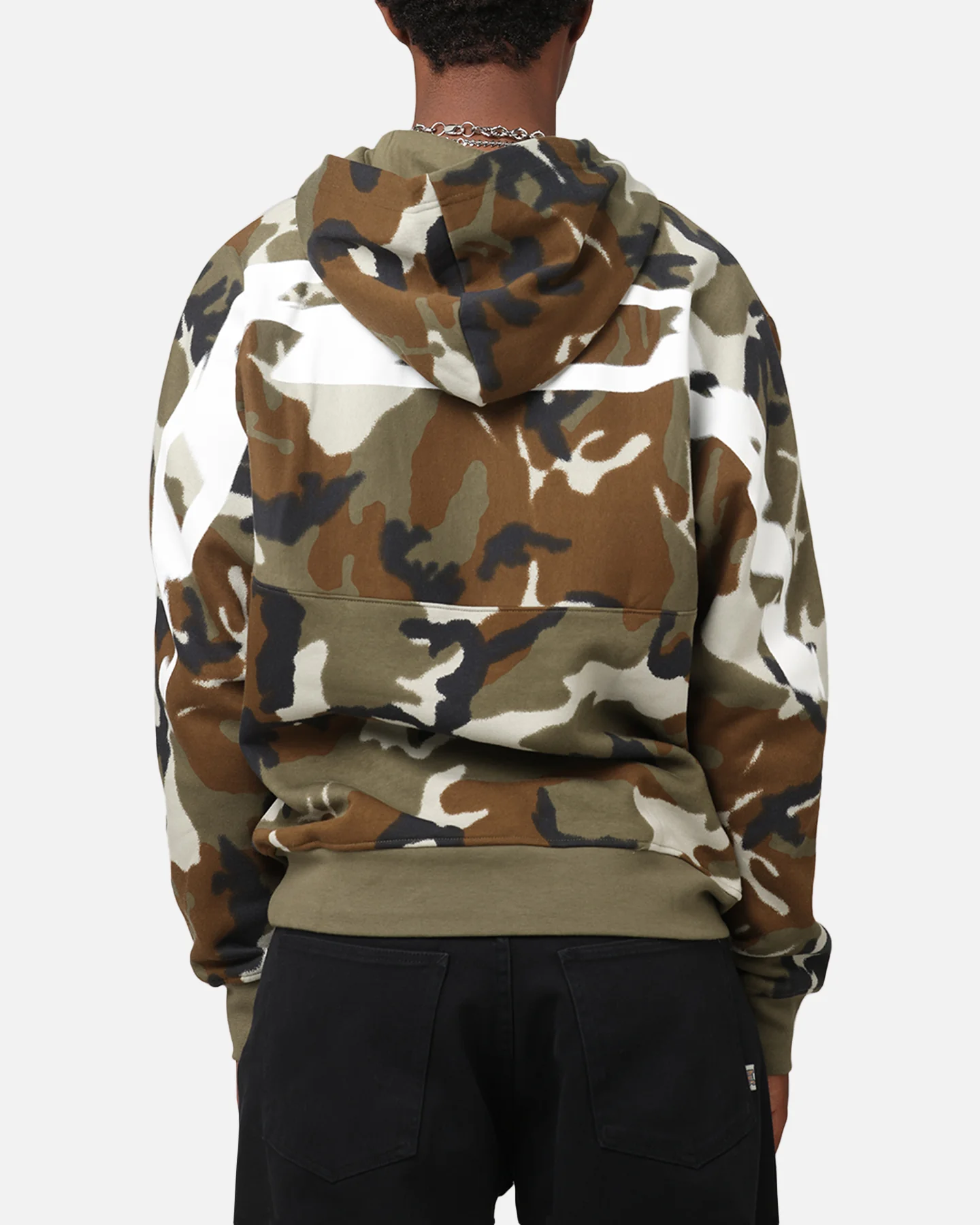 Jordan Jumpman MVP Statement Camo Pullover Hoodie Light Olive - Image 3
