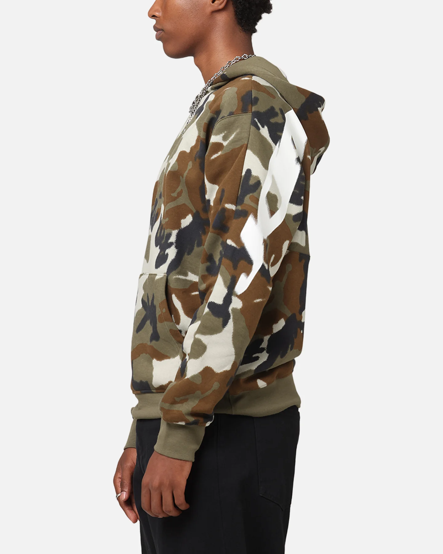 Jordan Jumpman MVP Statement Camo Pullover Hoodie Light Olive - Image 5