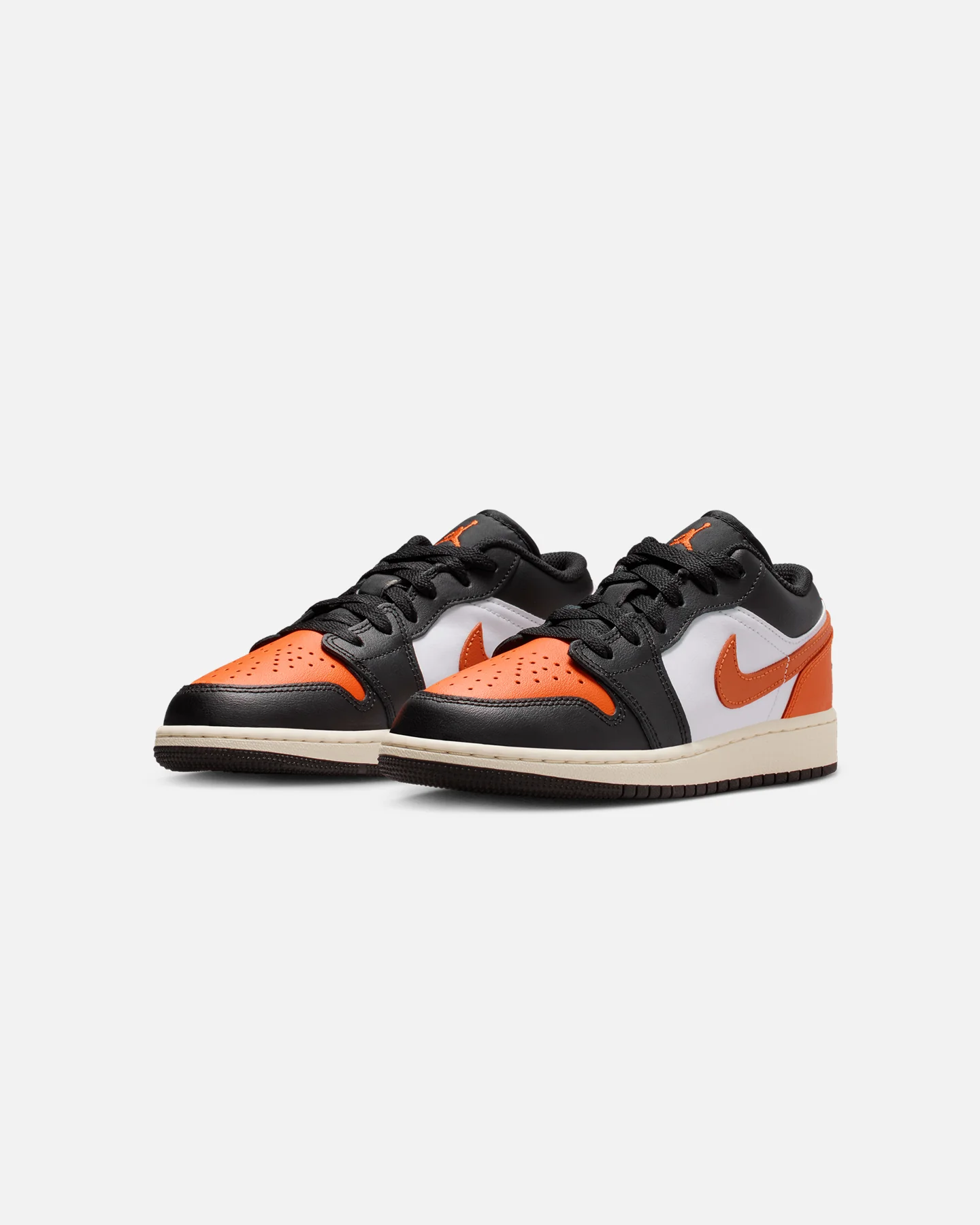 Jordan Kids' Air Jordan 1 Low (GS) Black/Starfish-White - Image 2