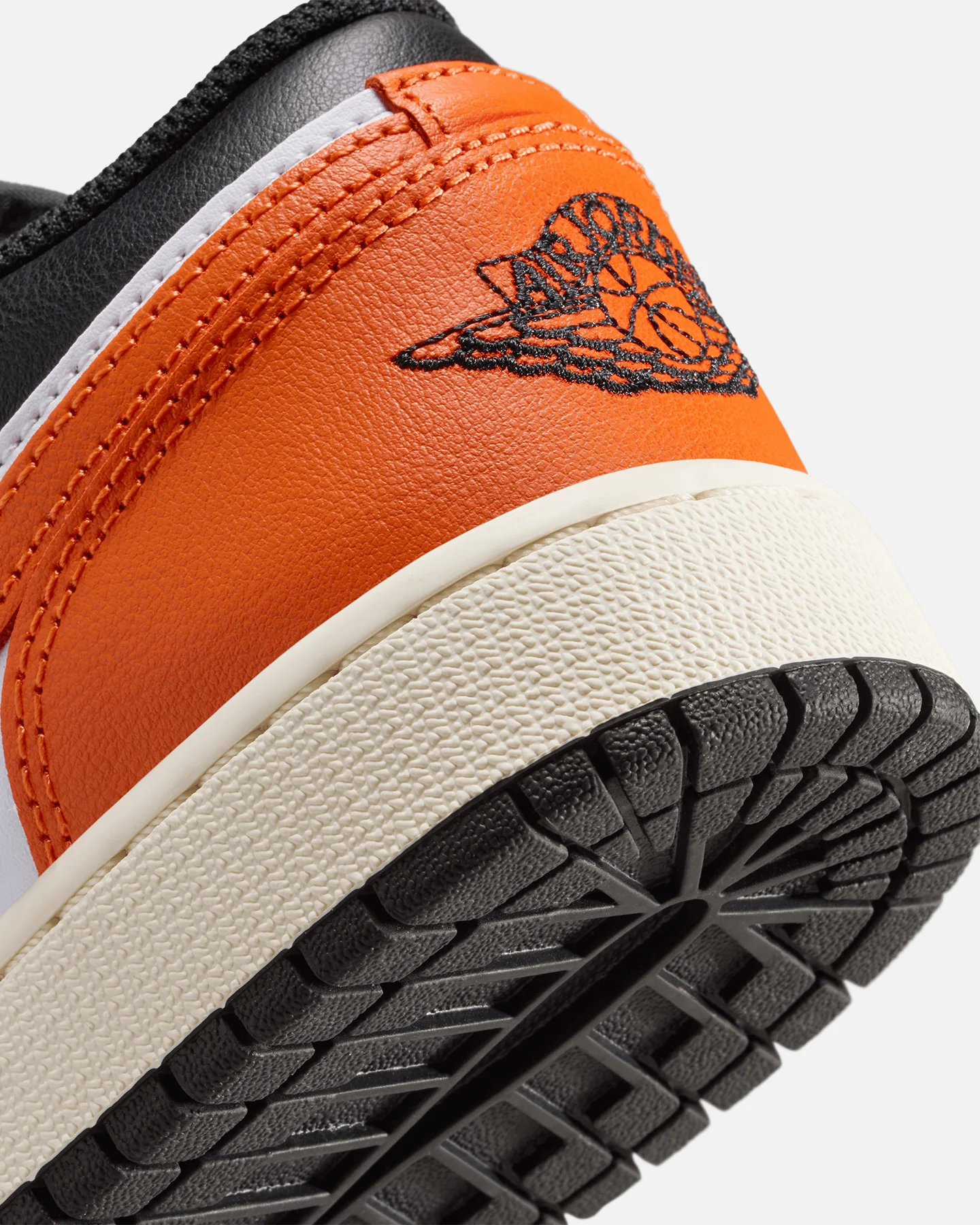 Jordan Kids' Air Jordan 1 Low (GS) Black/Starfish-White - Image 8