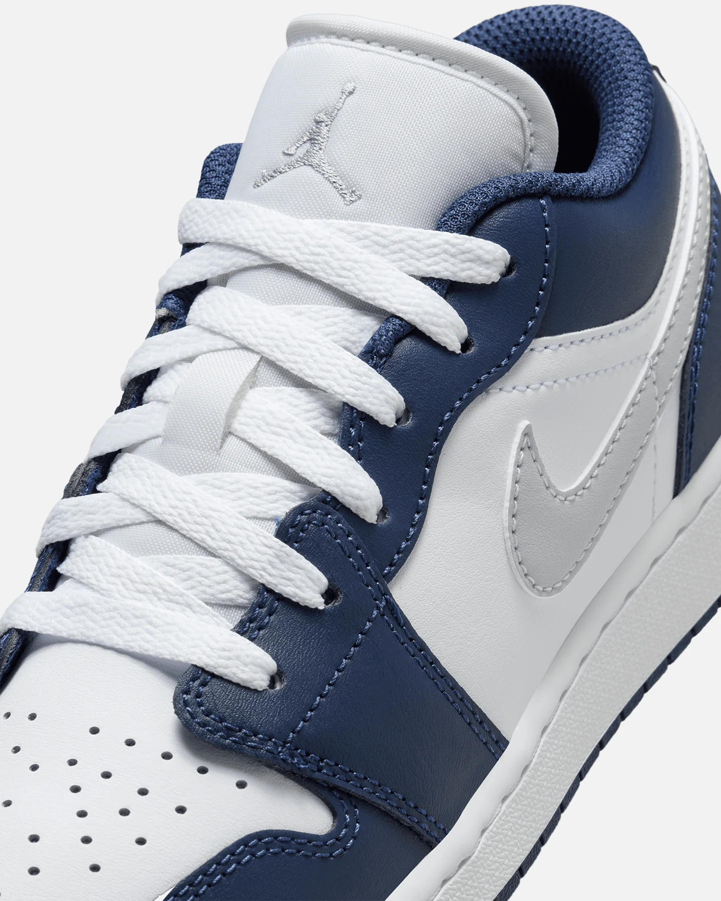 Jordan Kids' Air Jordan 1 Low (GS) White/Wolf Grey - Image 6