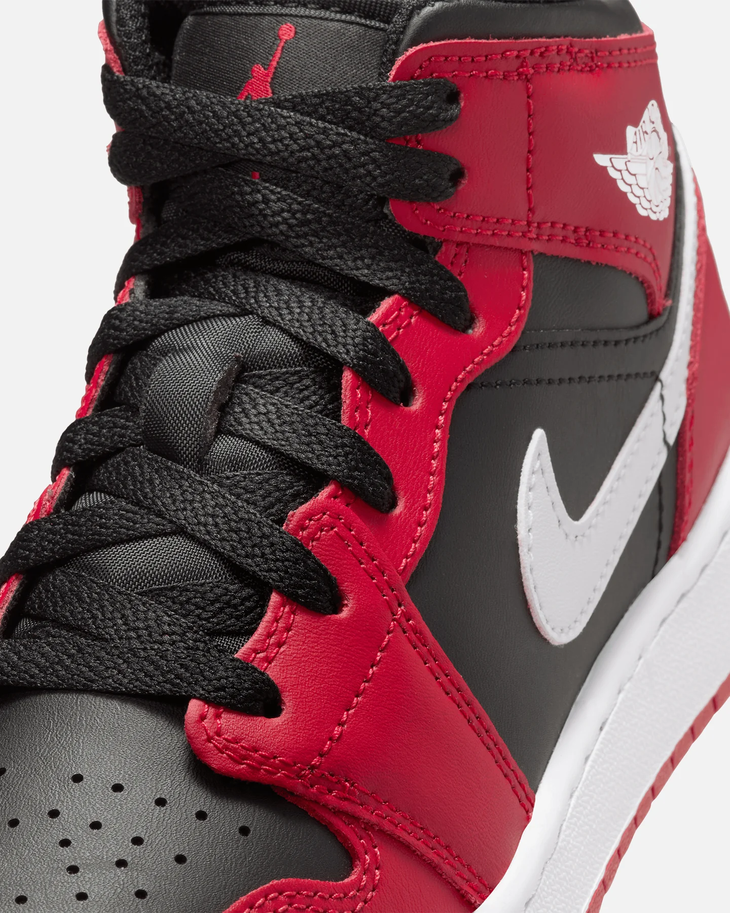 Jordan Kids' Air Jordan 1 Mid (GS) Black/Red - Image 6