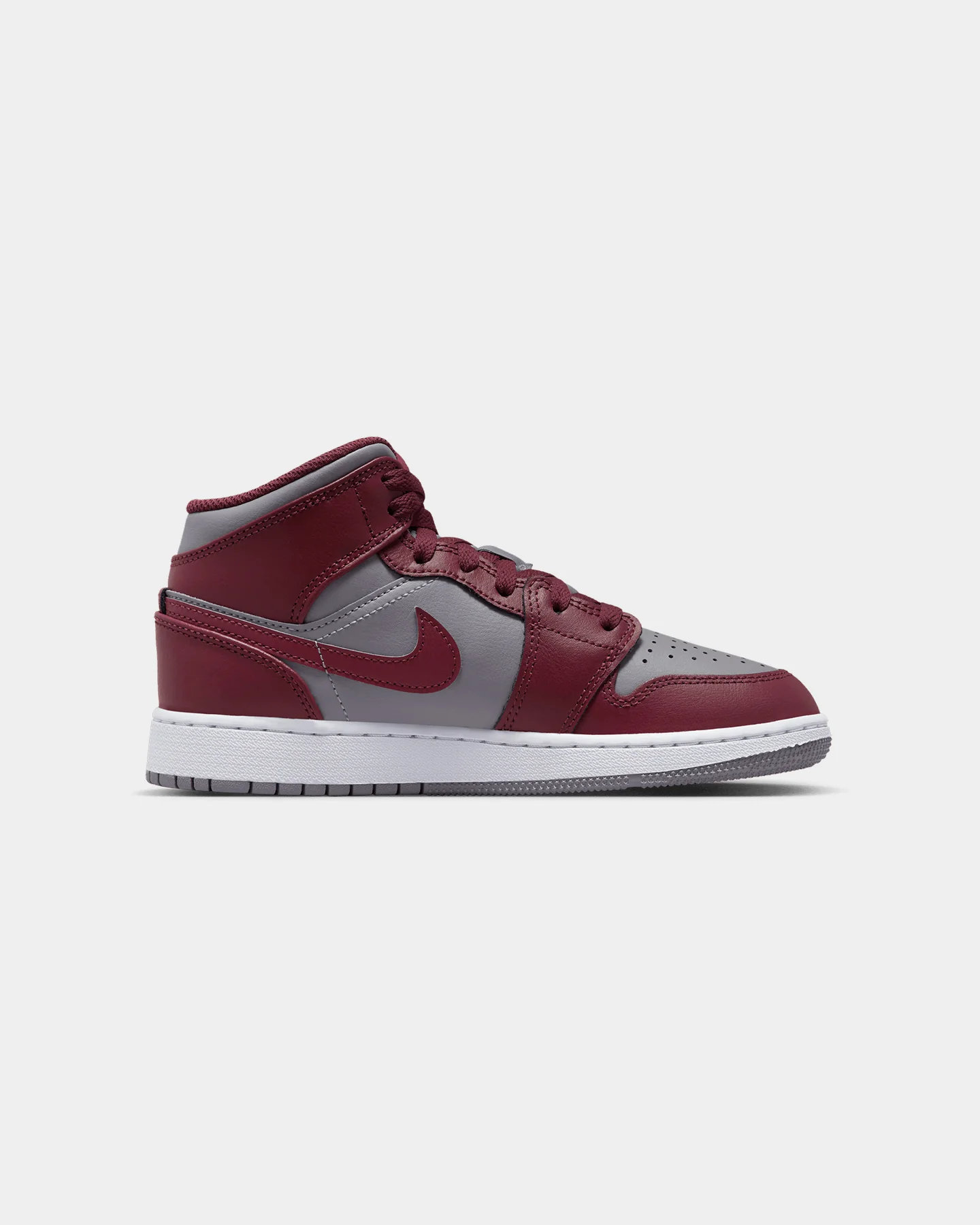 Jordan Kids' Air Jordan 1 Mid (GS) "Bordeaux" Cherrywood Red - Image 4